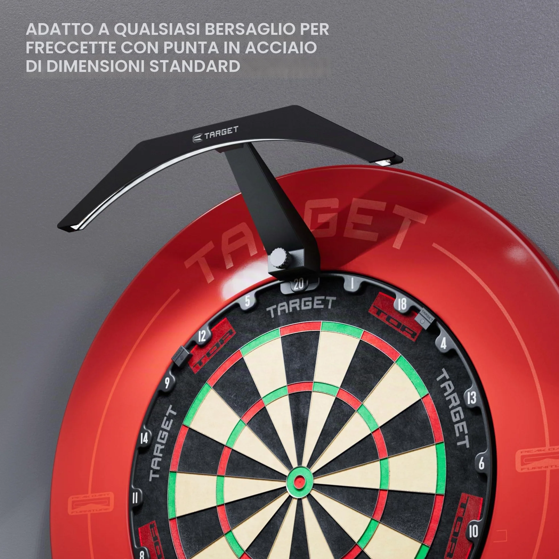Target Darts LED Dartboard Light - Illuminazione luminosa per l'intera tavola da freccette | Cavo extra lungo 3 m | Montaggio facile