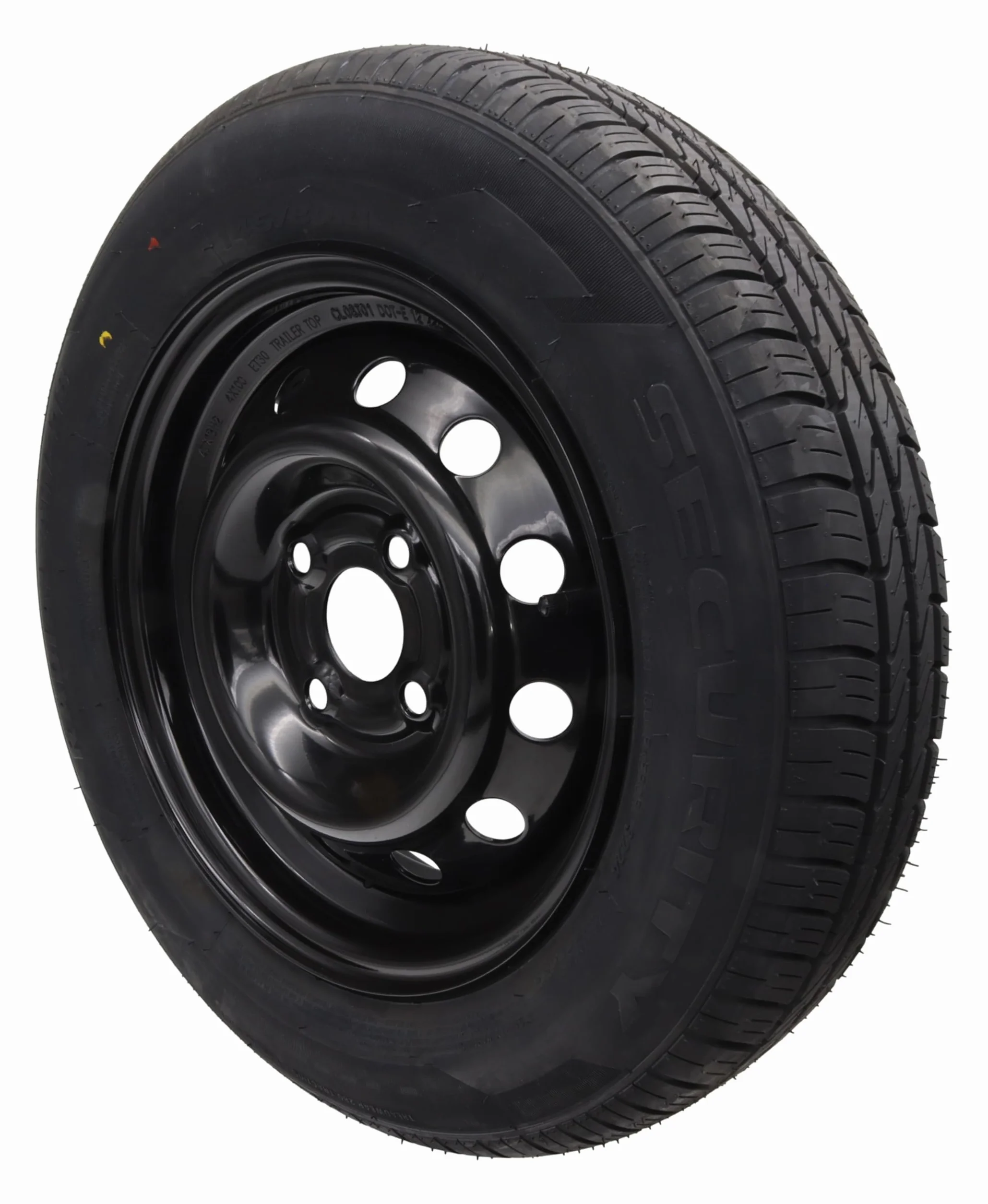Ruota completa 145/80R13 79N 4 x 100, 4Jx13, 145 80 R 13, llanta nera, ruota per rimorchio