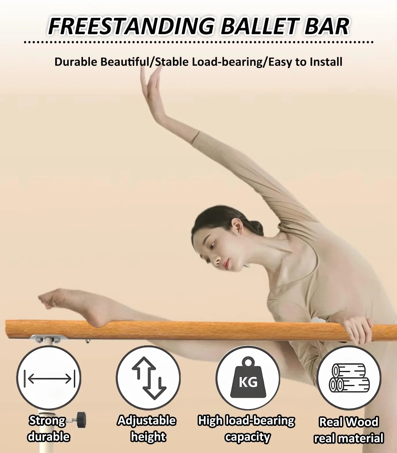 Sbarra Danza Classica Portatile Regolabile per Balletto Casa Ginnastica Fitness