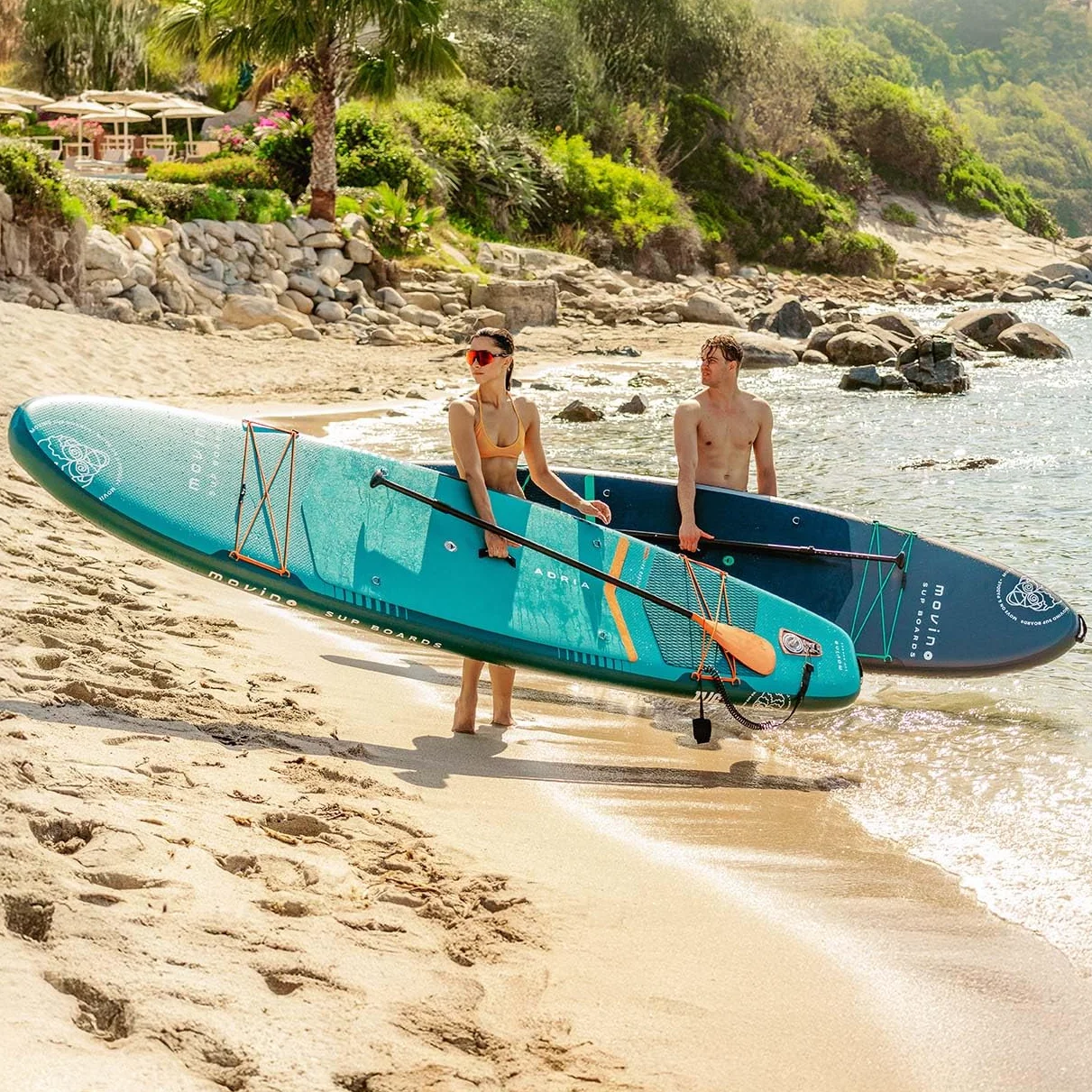 Movino Tavola SUP Gonfiabile per Adulti - 2in1 SUP Kayak - fino a 165 kg - con Pagaia - 350 x 83 x 15 cm - Stand Up Paddleboard Adria