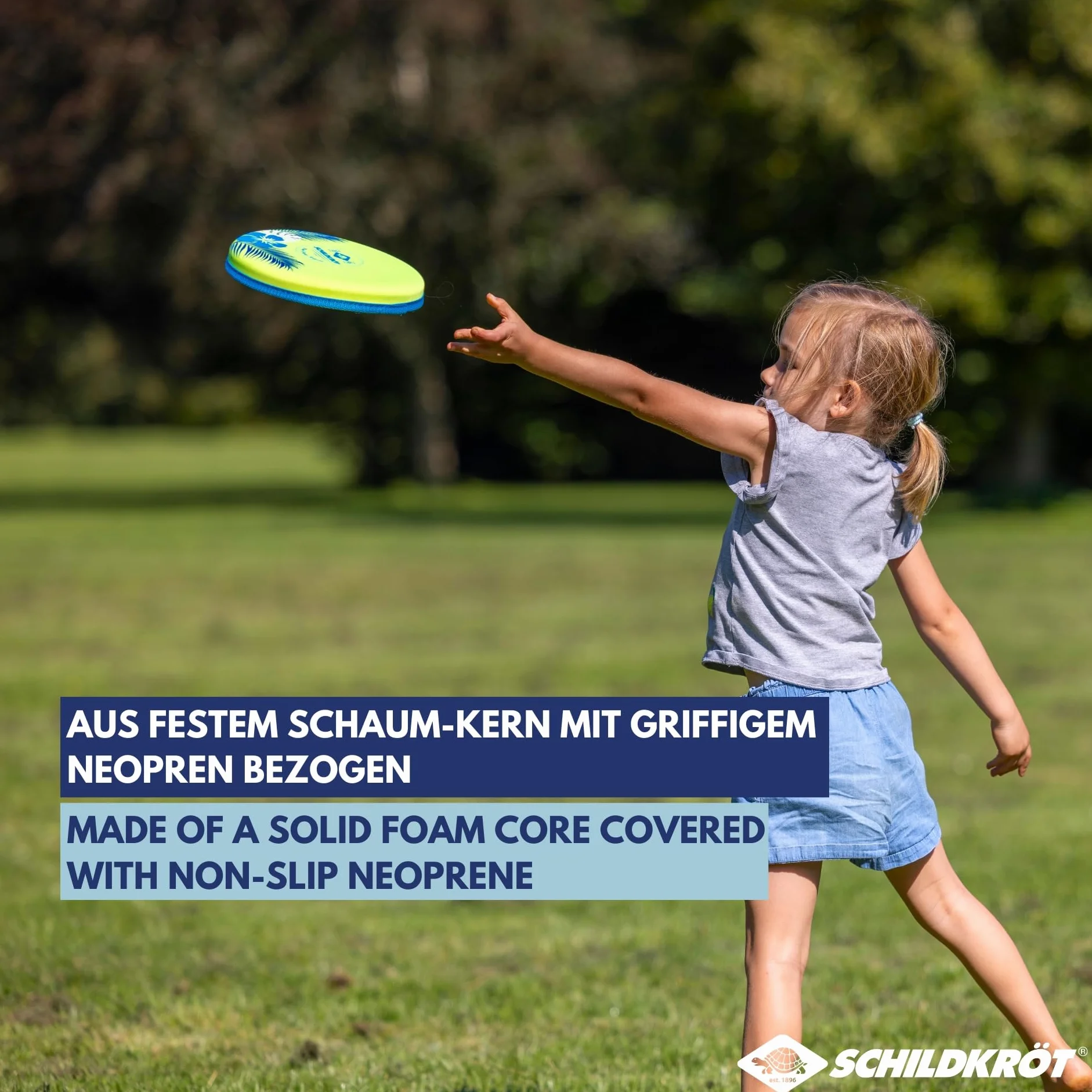 Schildkröt Disco Volante Tropicale Frisbee Ø 23 cm Neoprene Rivestimento Resistente all'Acqua Salata