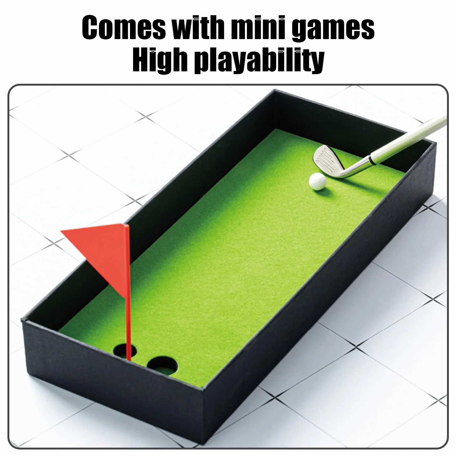 Set regalo da golf mini con palline, gagliardetto e portachiavi decorativo