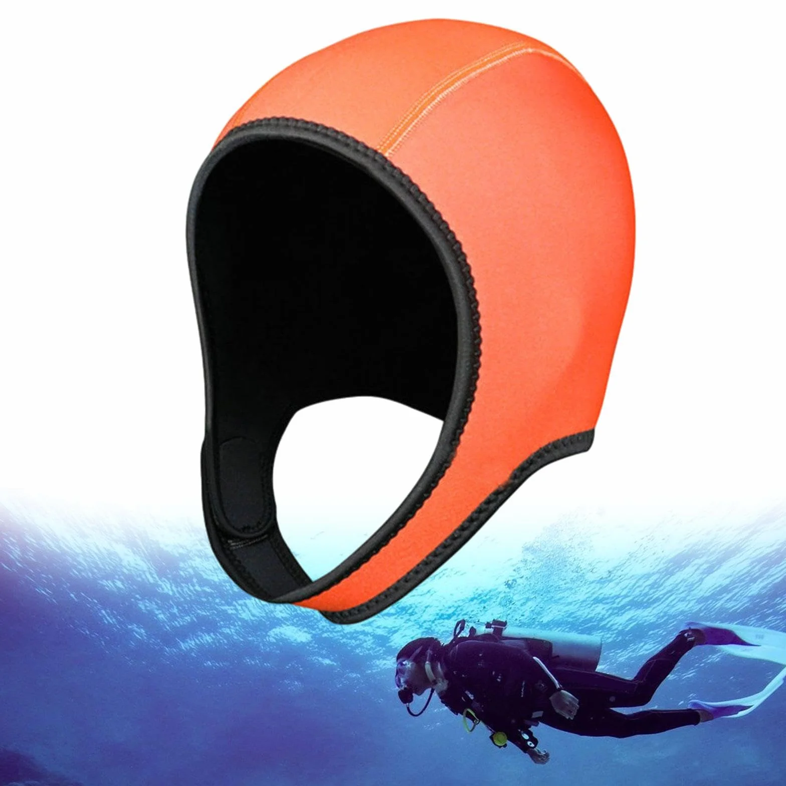 Cappuccio per Immersione Subacquea in Neoprene 3 mm Cappello da Nuoto Termico