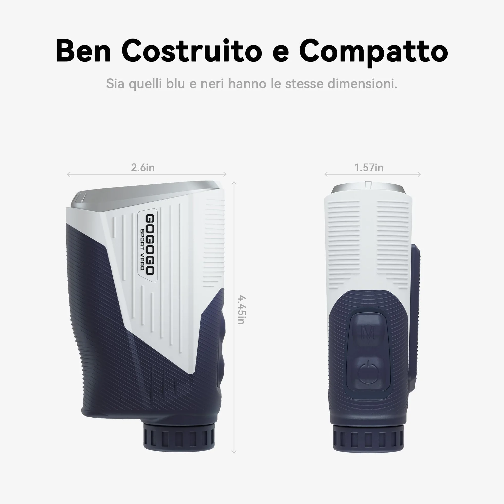 Gogogo Sport Vpro Telemetro Laser Golf Caccia 1372/2286 M/Y/Feet, Range Finder Magnetico Precisione±0.5yd, Blocco della Bandiera e Vibrazione, Pendenza on/off, Modalità di Scansione, Schermo HD