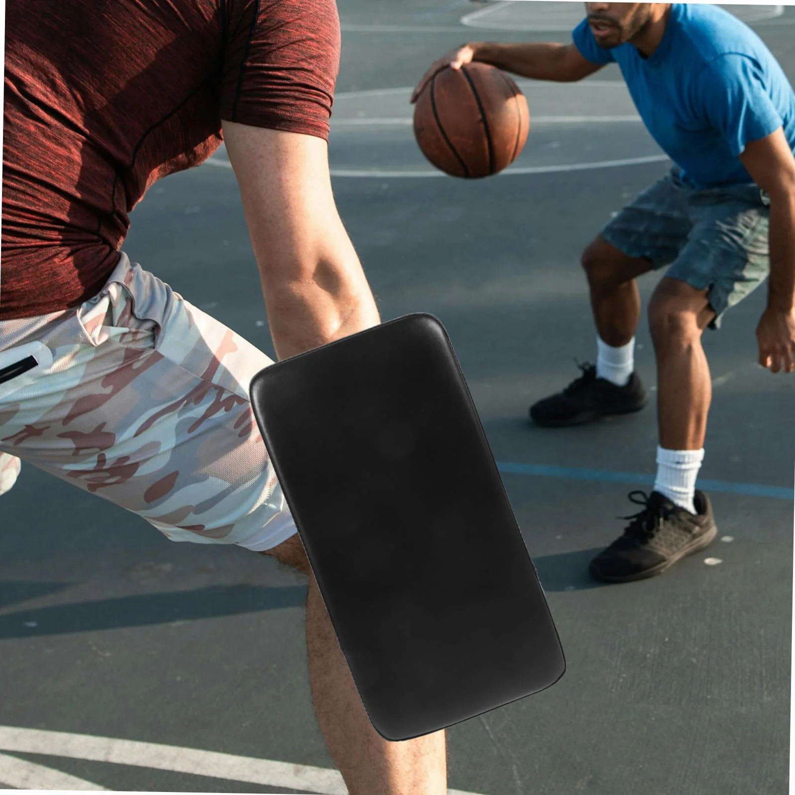 Toyvian Cuscino di Blocco per Allenamento Basket, Tappetino Multifunzione Imbottito in PVC e PU con Impugnatura Ergonomica
