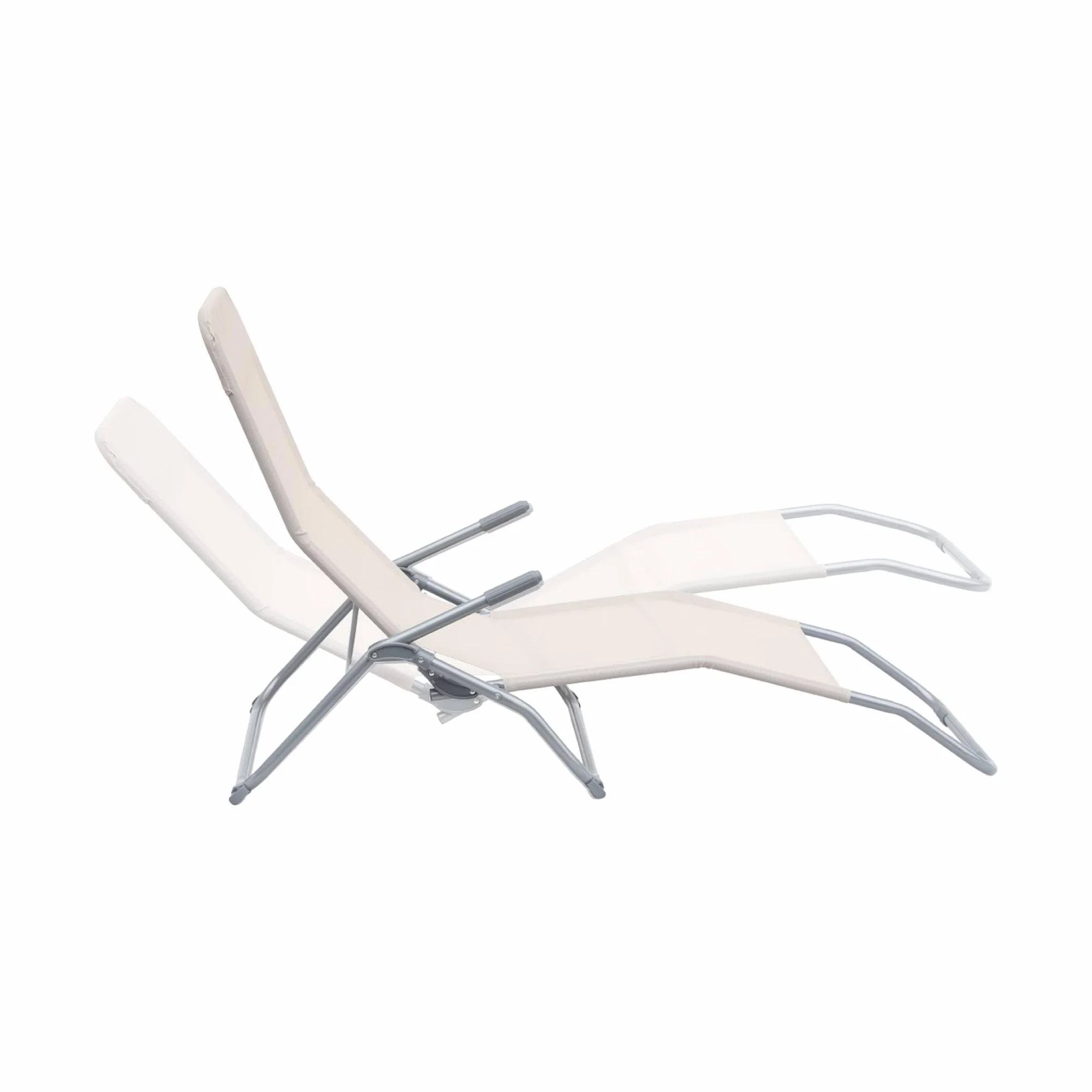 Set 2 sdraio in textilene multiposizione Talpa - 70x165x60 cm