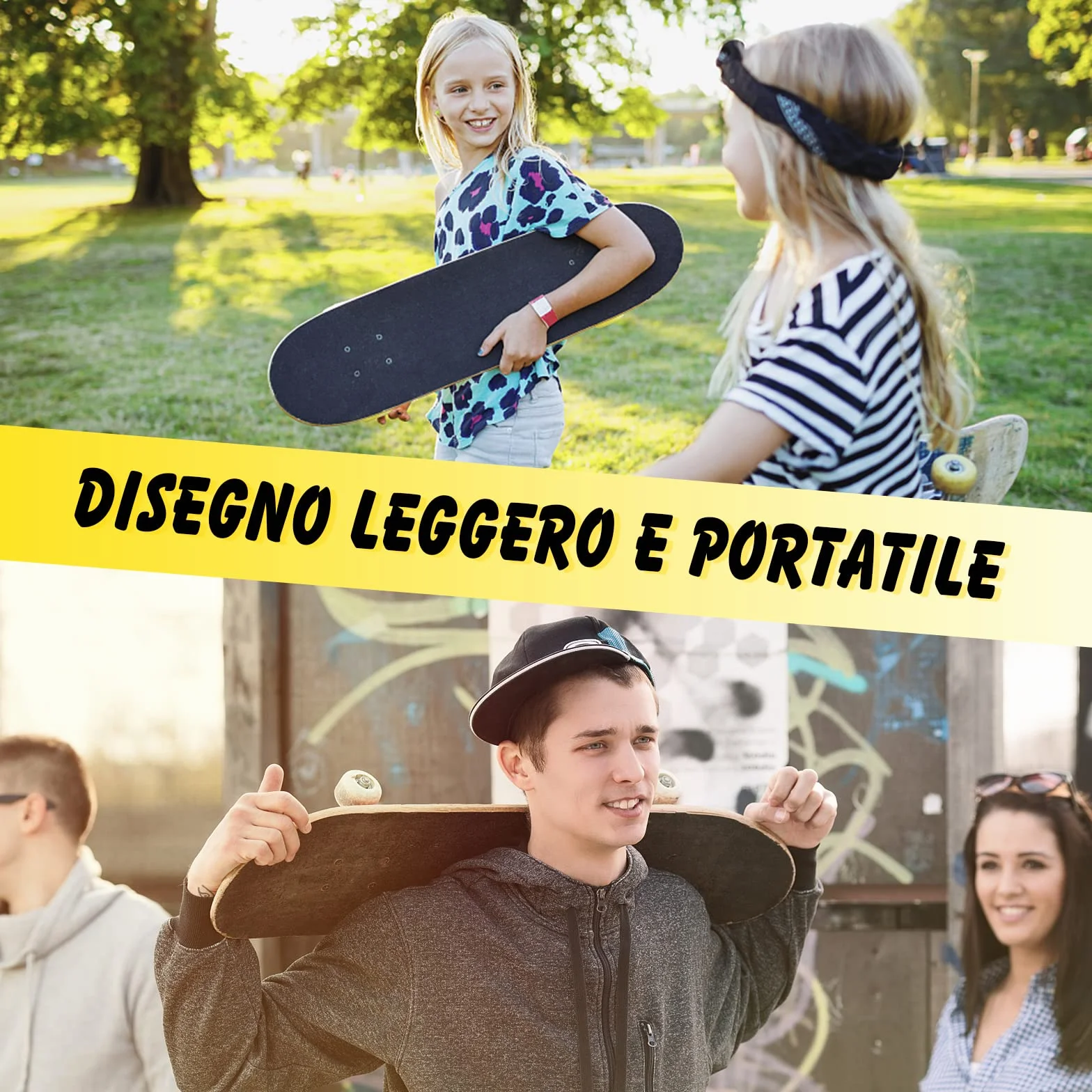 COSTWAY Skateboard Mini Cruiser Completa Longboard in Legno di Acero, Colori a Scelta, 79 x 20 cm