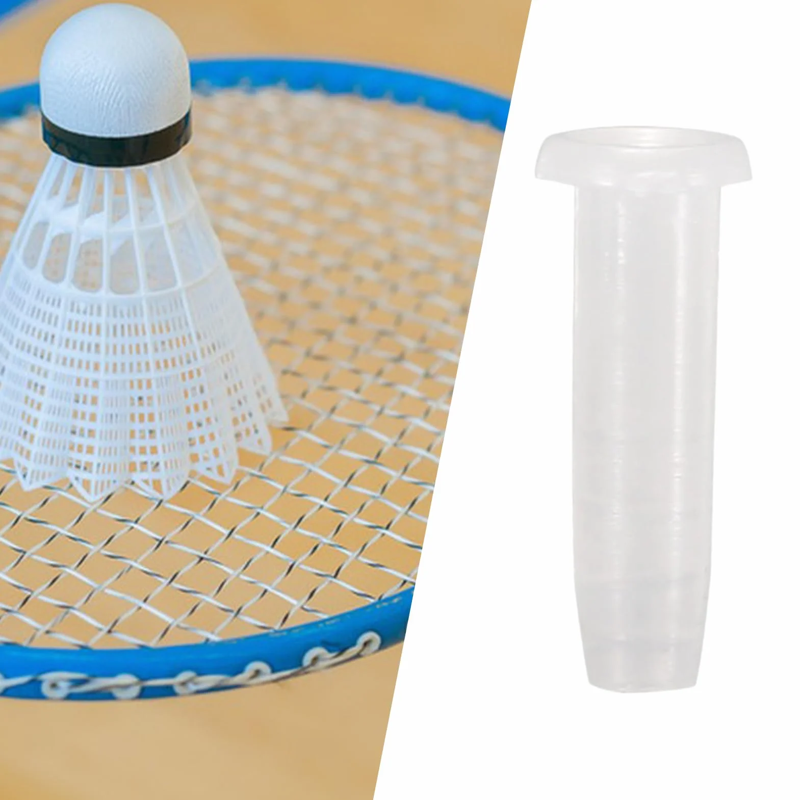 Occhielli da racchetta 100 pezzi bianco trasparenti con strumento nylon tenditore