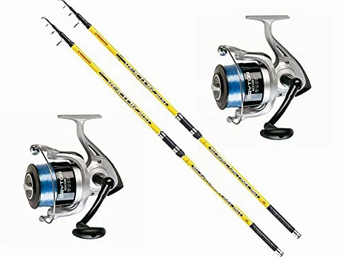 agc Kit SURCASTING TRABUCCO Composto da 2 Canna TRABUCCO Vektor SURFCASTING 4 m 150 Gr + 2 Mulinello TRABUCCO Dayton SW 6500