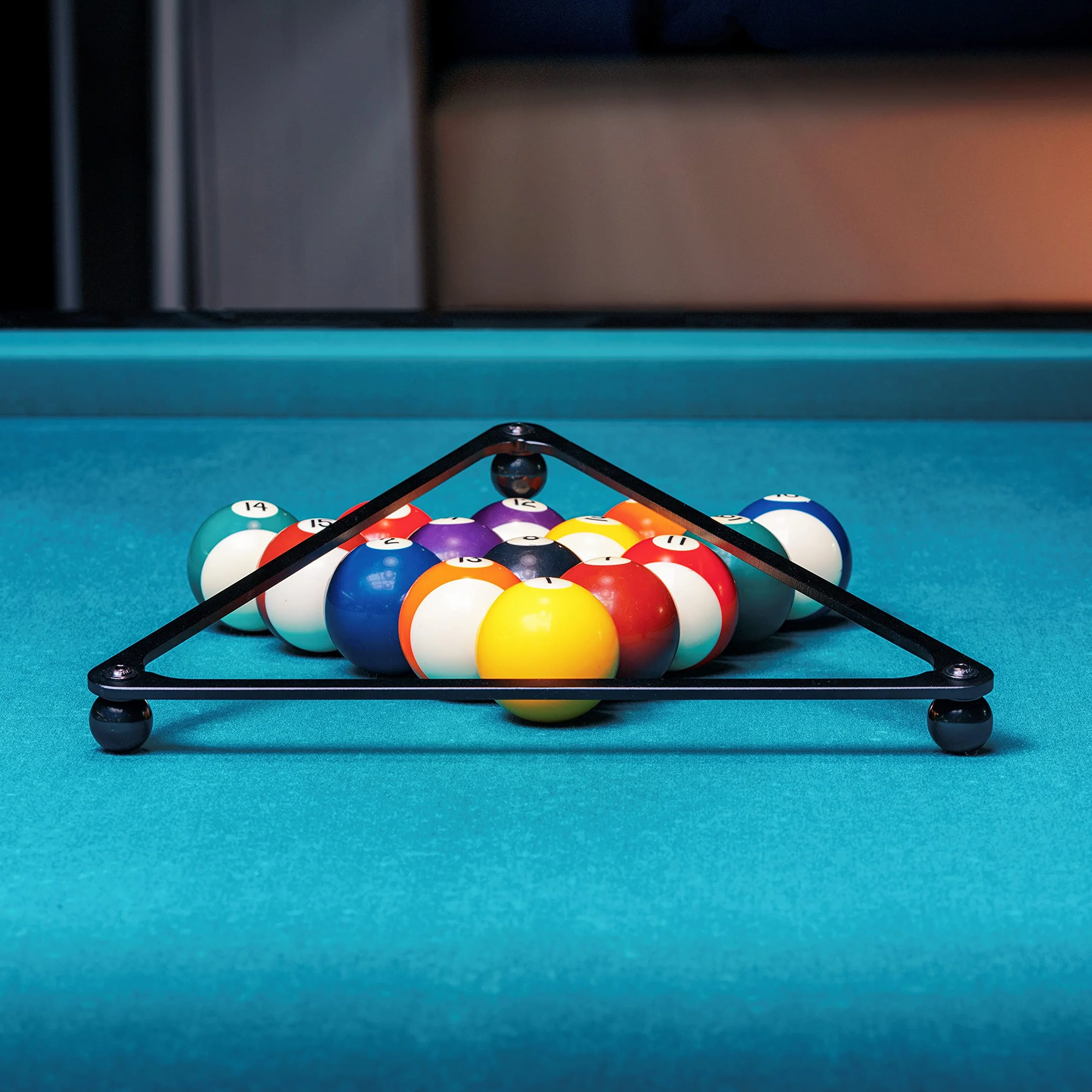 L'intenzione che conta Triangolo da biliardo americano Pool – Pro Design alluminio anodizzato nero bachelite 57,2 mm 50,8 mm