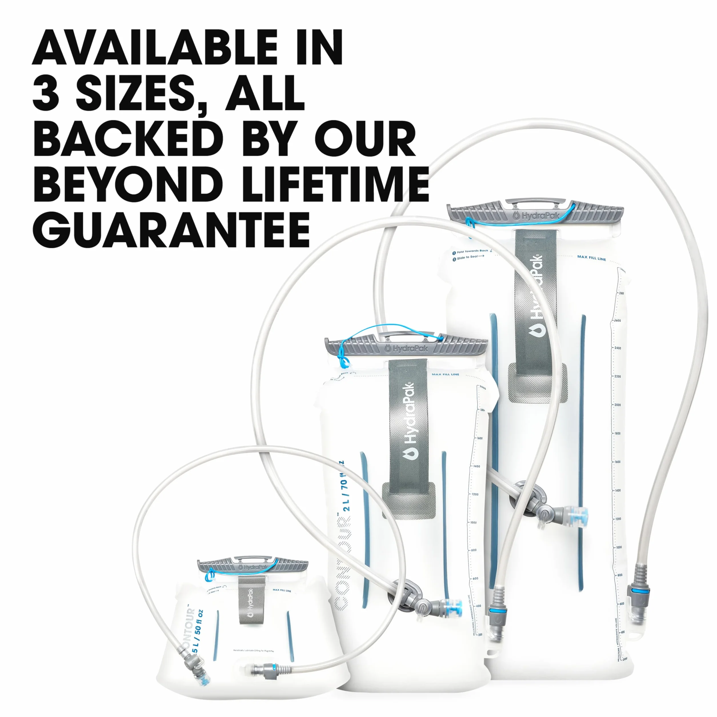 Sacca idrica HydraPak Contour 1.5L 2L 3L Adatta zaini Valvola alto flusso a prova di perdite resistente lavabile in lavastoviglie