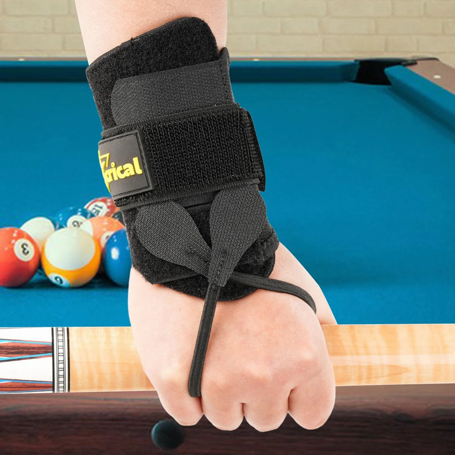 Oshhni Guanti da Biliardo Polsino per Allenamento Accessori Sport Adulti