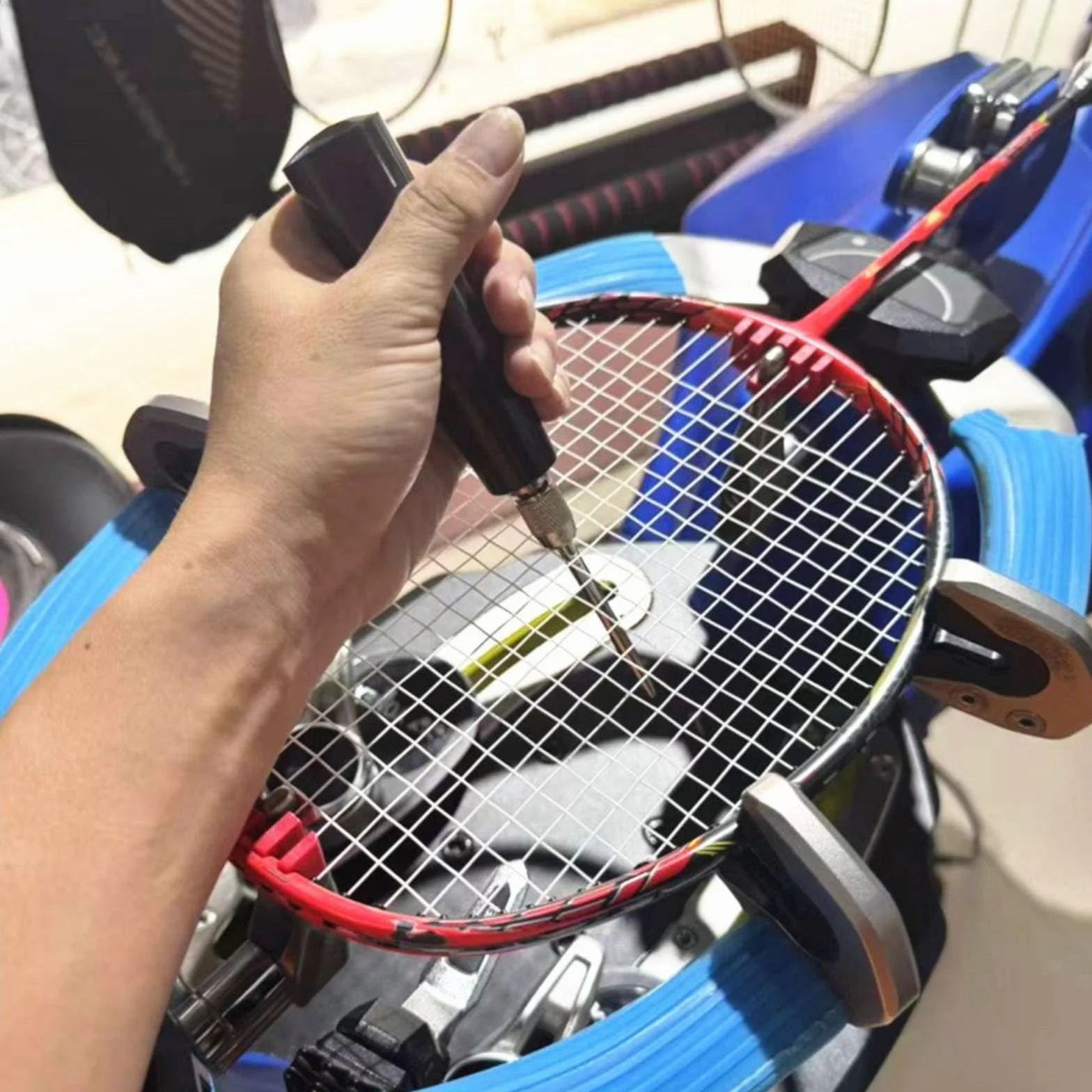 Cono per Incordare Racchette da Badminton, Attrezzo Raddrizza Corde Durevole