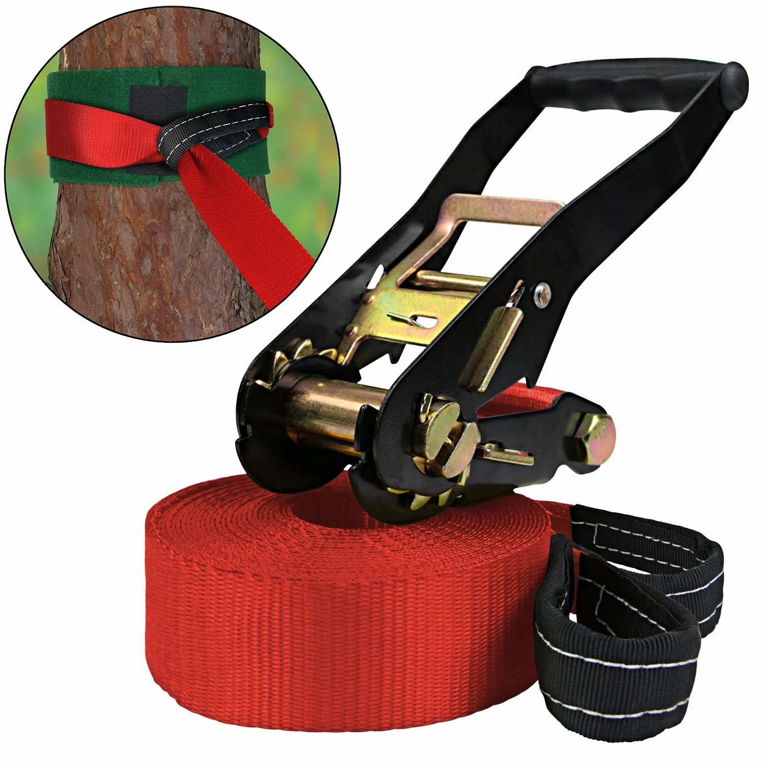 ALPIDEX Ninja Set 15 m Slackline Corda Percorso Sospeso Ostacoli