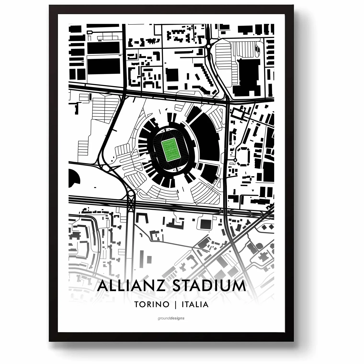 JUVENTUS FC Mappa artistica formato A3