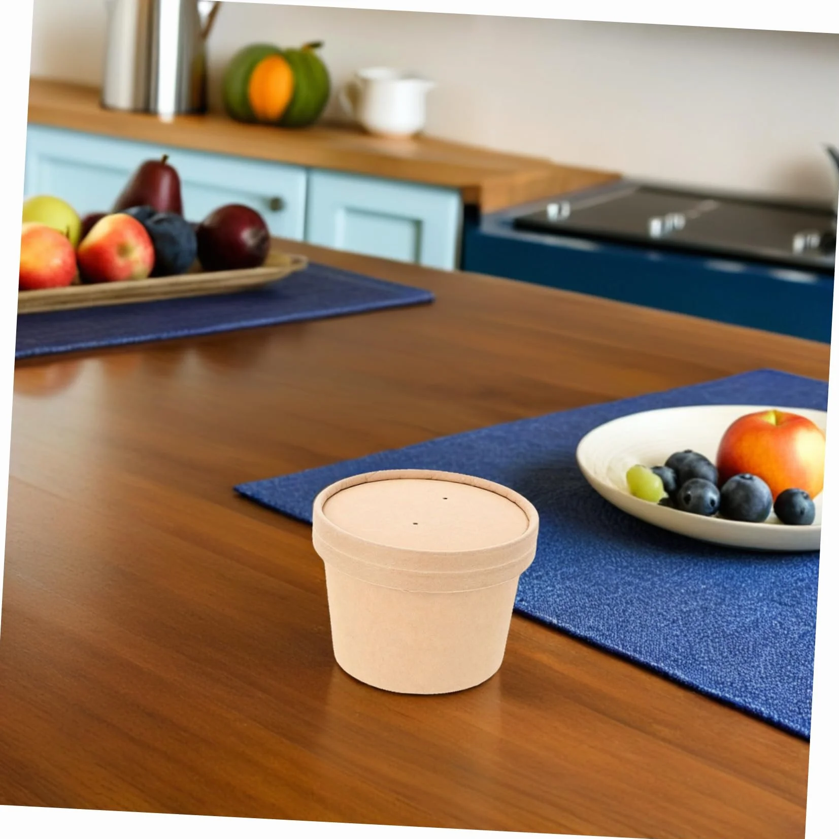 Set da 10 Coppette Gelato Carta 8oz Coperchio, Tazze Monoporzione per Gelati e Snack