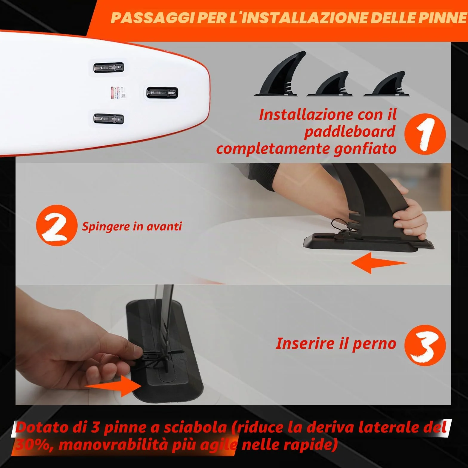 FunWater SUP Gonfiabile Portatile: Tavola Gonfiabile, Pinne, Pompa, Pagaia, Zaino, Guinzaglio di Sicurezza per Adulti e Ragazzi