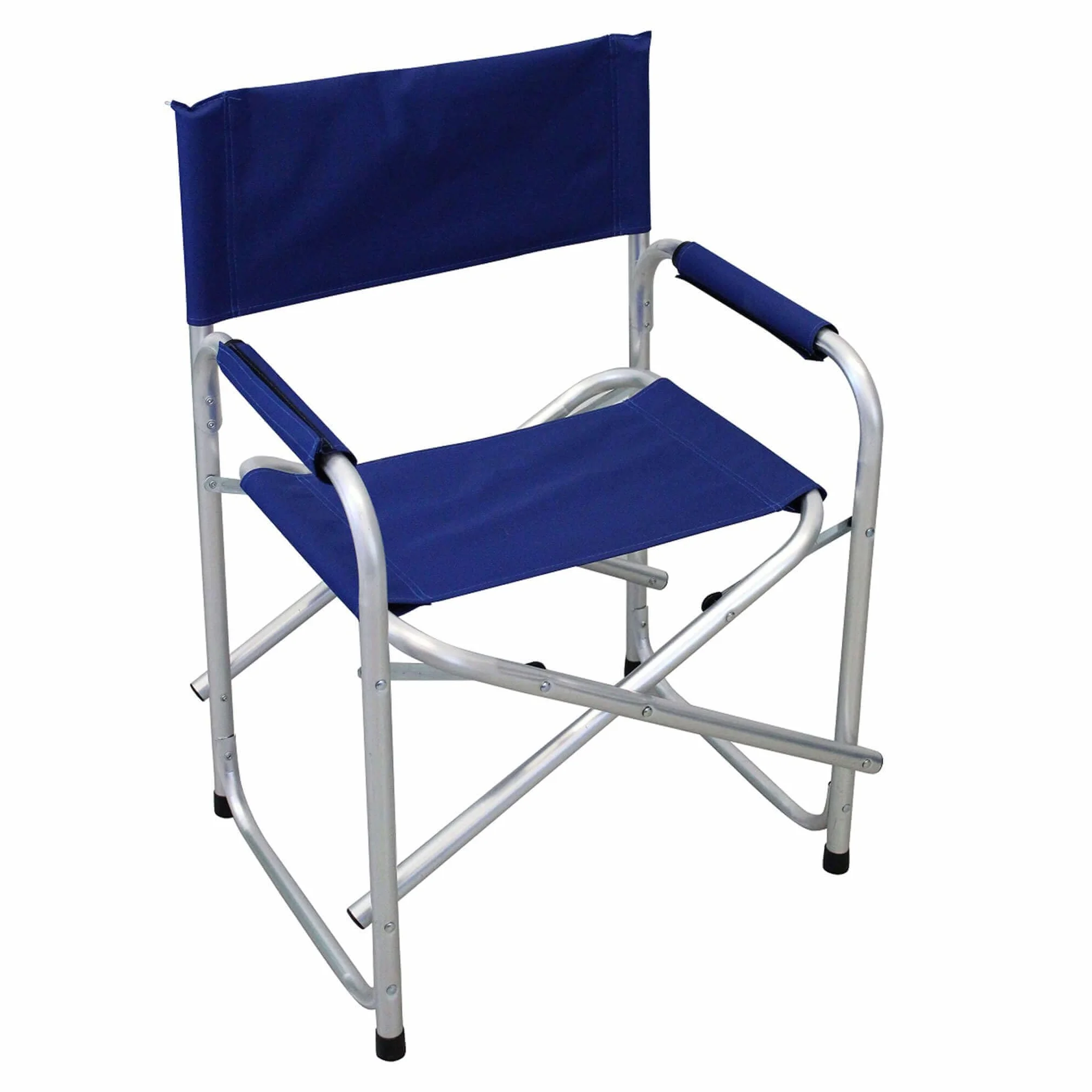 Milani Home Poltrona da Spiaggia Campeggio Alluminio Oxford Regista Pieghevole Outdoor Blu