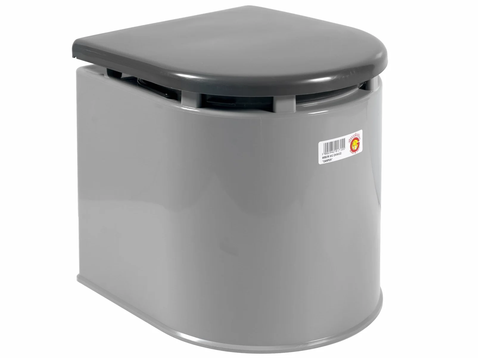 Giganplast WC Chimico Camper 41x36x38 cm 12 litri portata 120 kg Grigio