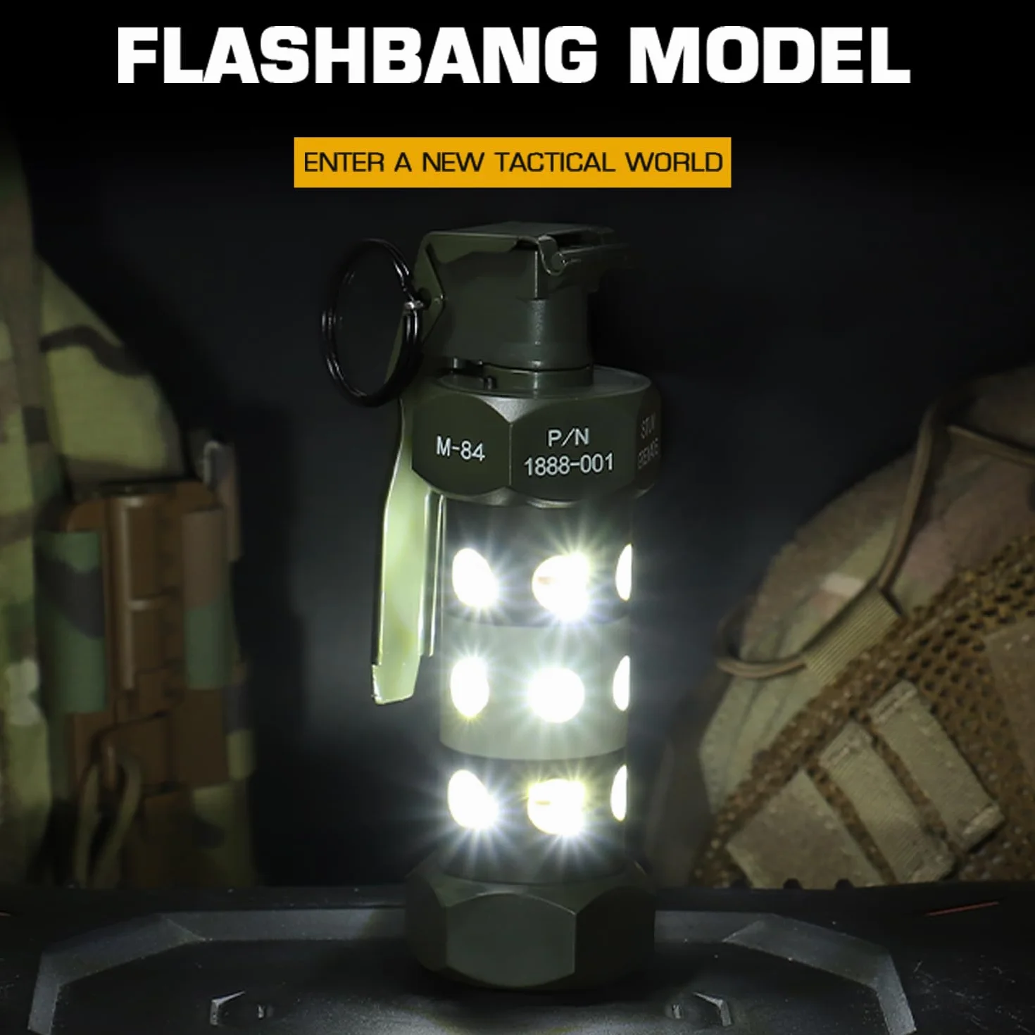 Airsoft Flashbang Tactical Hand Grenade Toy Outdoor Emergency Light Paintball CS Battle Game