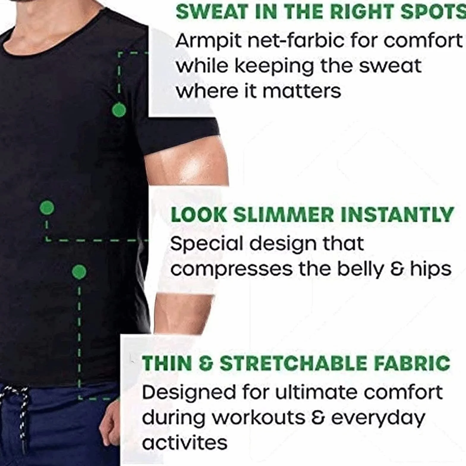 Canotta Dimagrante Uomo Maglia Sauna Sudare Snellente Polimero Sportivo Gilet Modellante Fitness Manica Corta T Shirt Palestra Body Shaper