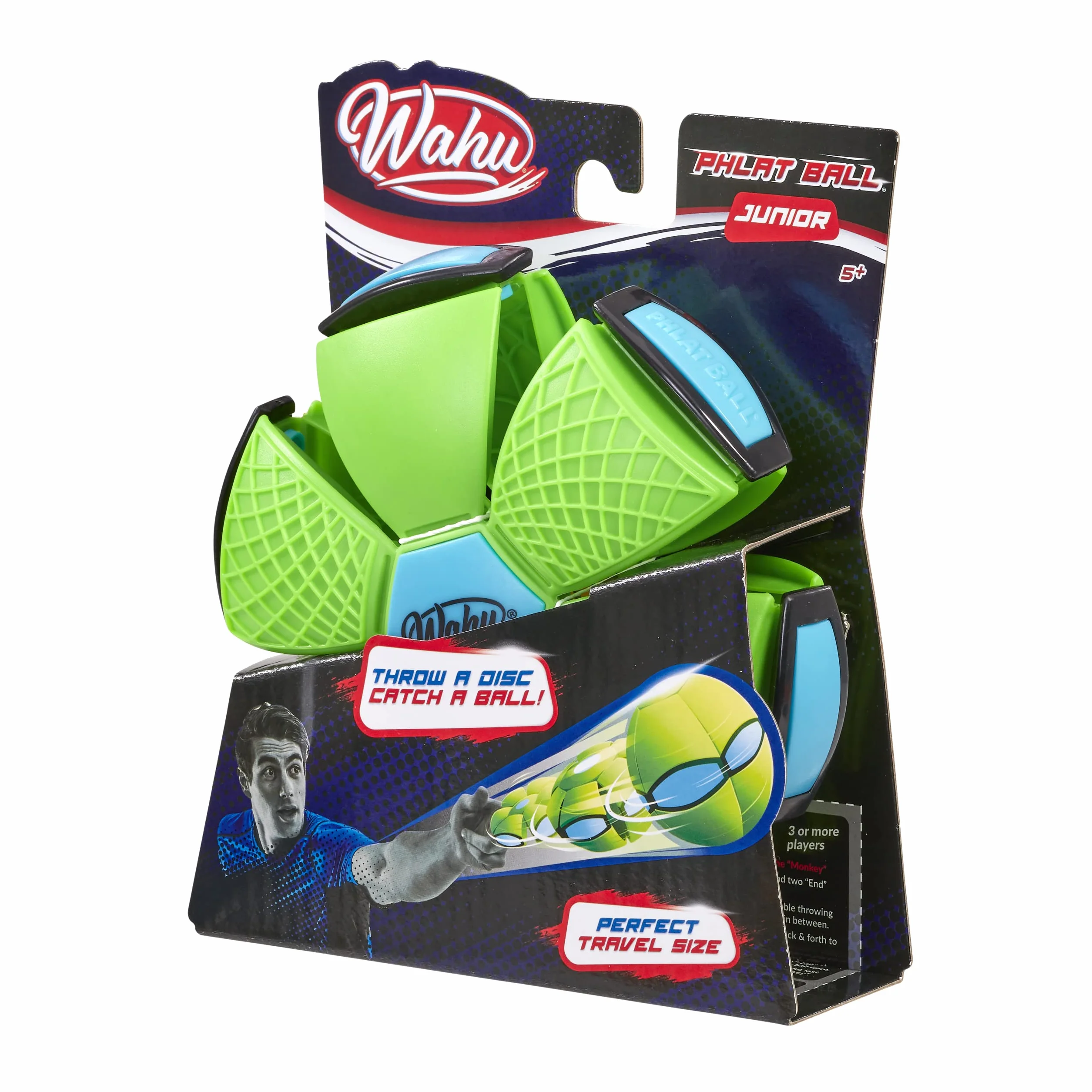 Wahu Phlat Ball Junior Verde Gioco all'aperto Lancia disco prende palla
