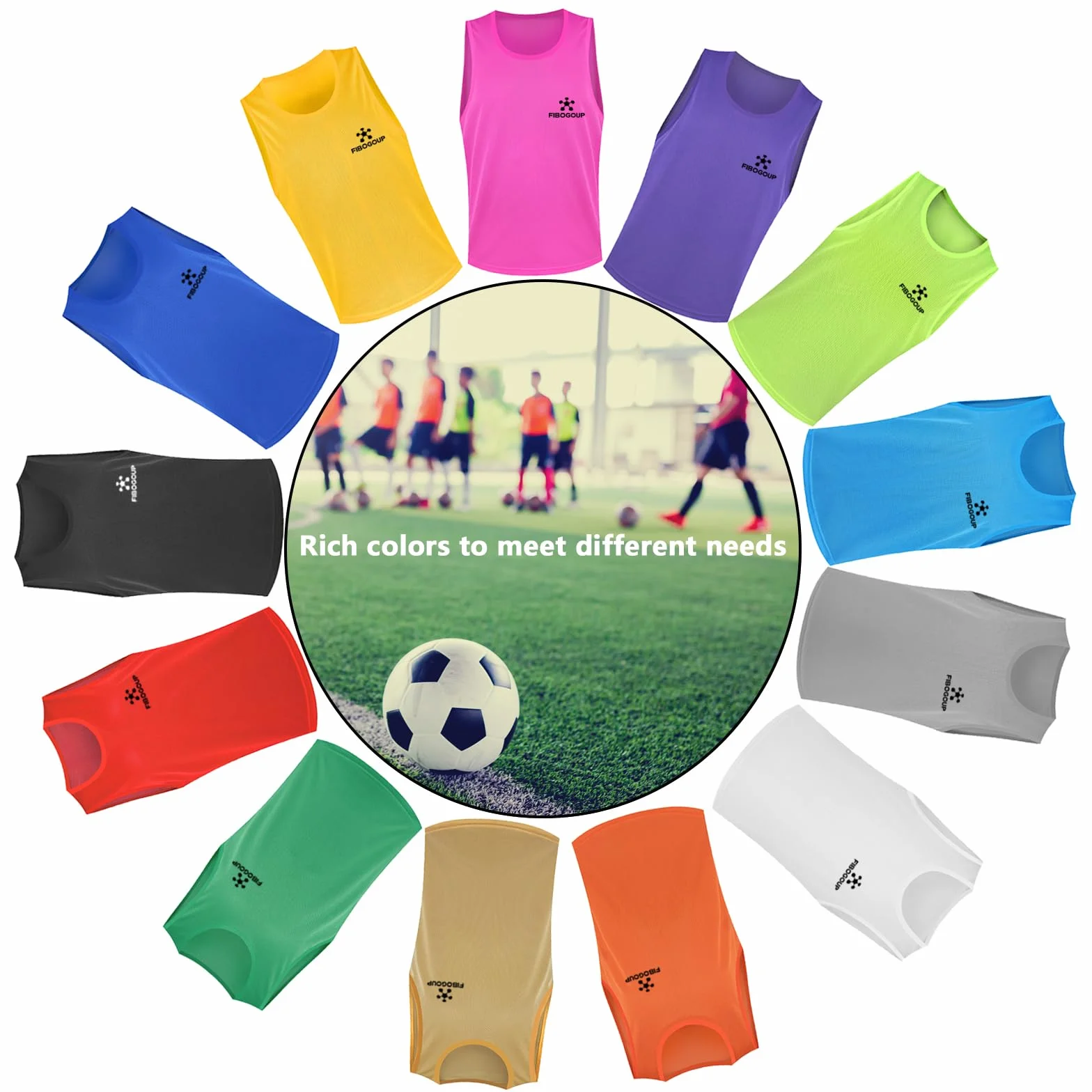 Pettorine per allenamento a squadre calcio basket gilet traspirante Taglie M-XL 115-180+