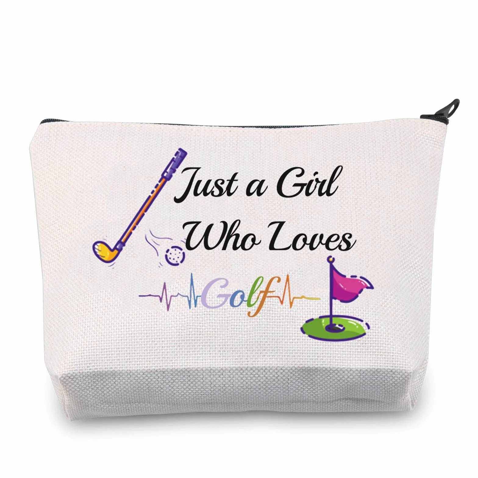 Just a Girl Who Loves Golf Cosmetic Makeup Bag Golfista Borsa da viaggio Organizer