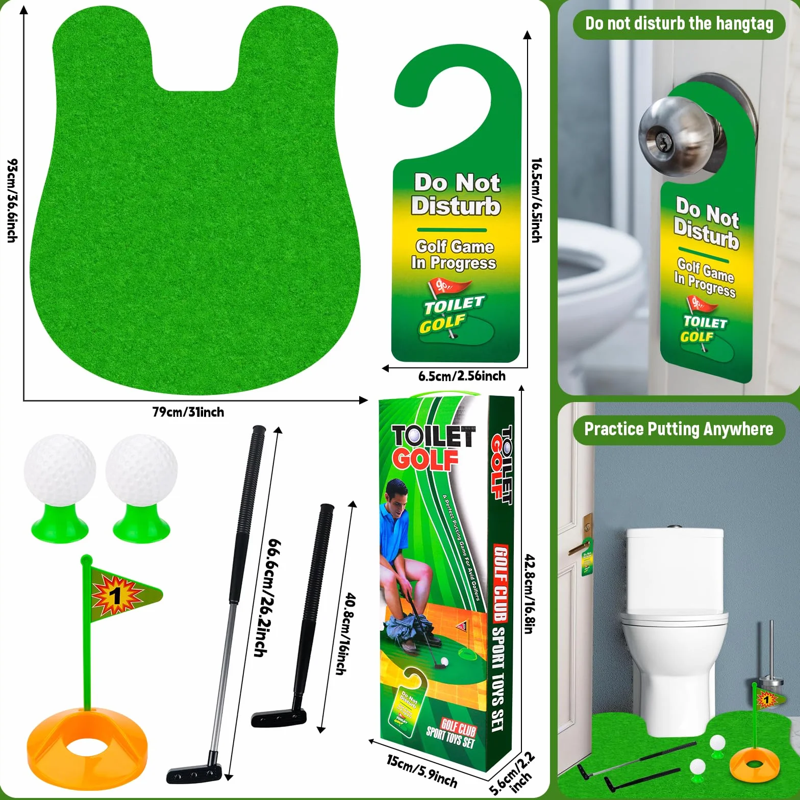 Pipihome Golf da Bagno Minigolf Regalo Uomo