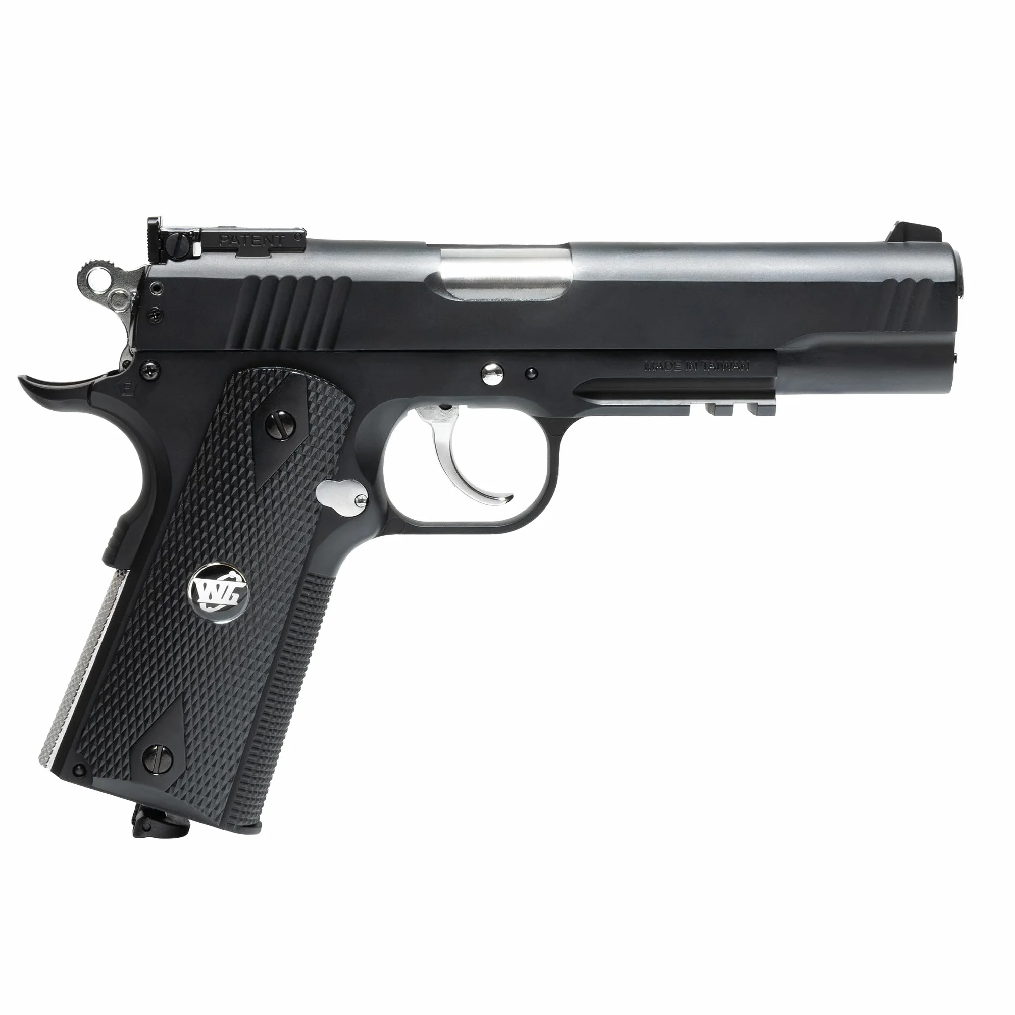 Pistola Softair WG Combat 1911 CO2 Full Metal, 1000 Pallini 6mm, nero