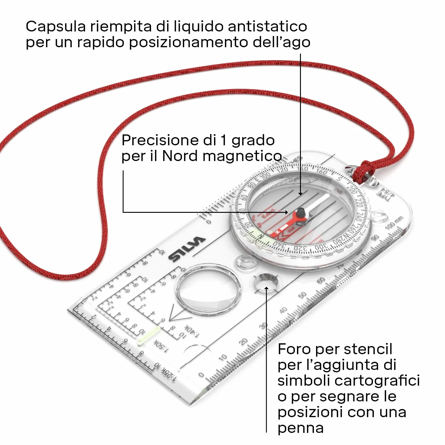 Bussola Silva Outdoor Trekking Expedition 4 Professionale Capsula Rotante Militare Escursionistica