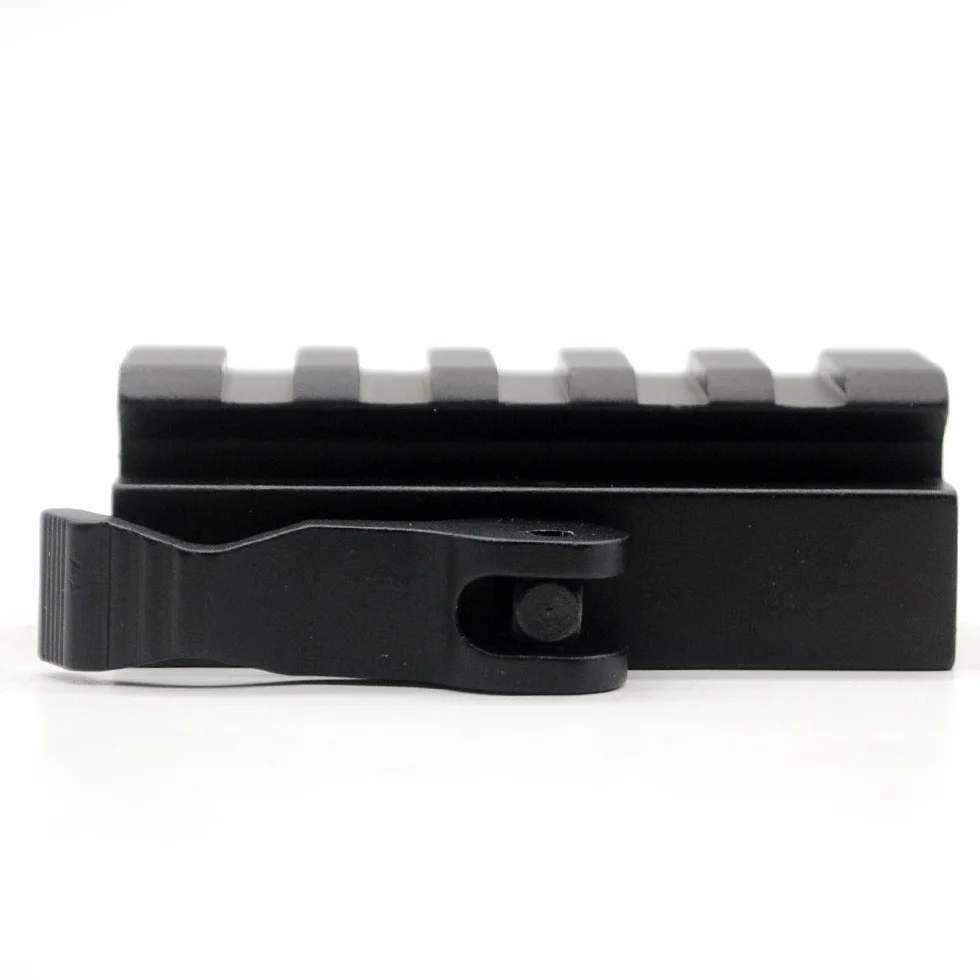 TRIROCK Tactical QD Staccabile 20mm Picatinny Guide Low Profile Riser 5 Slot QR Mount