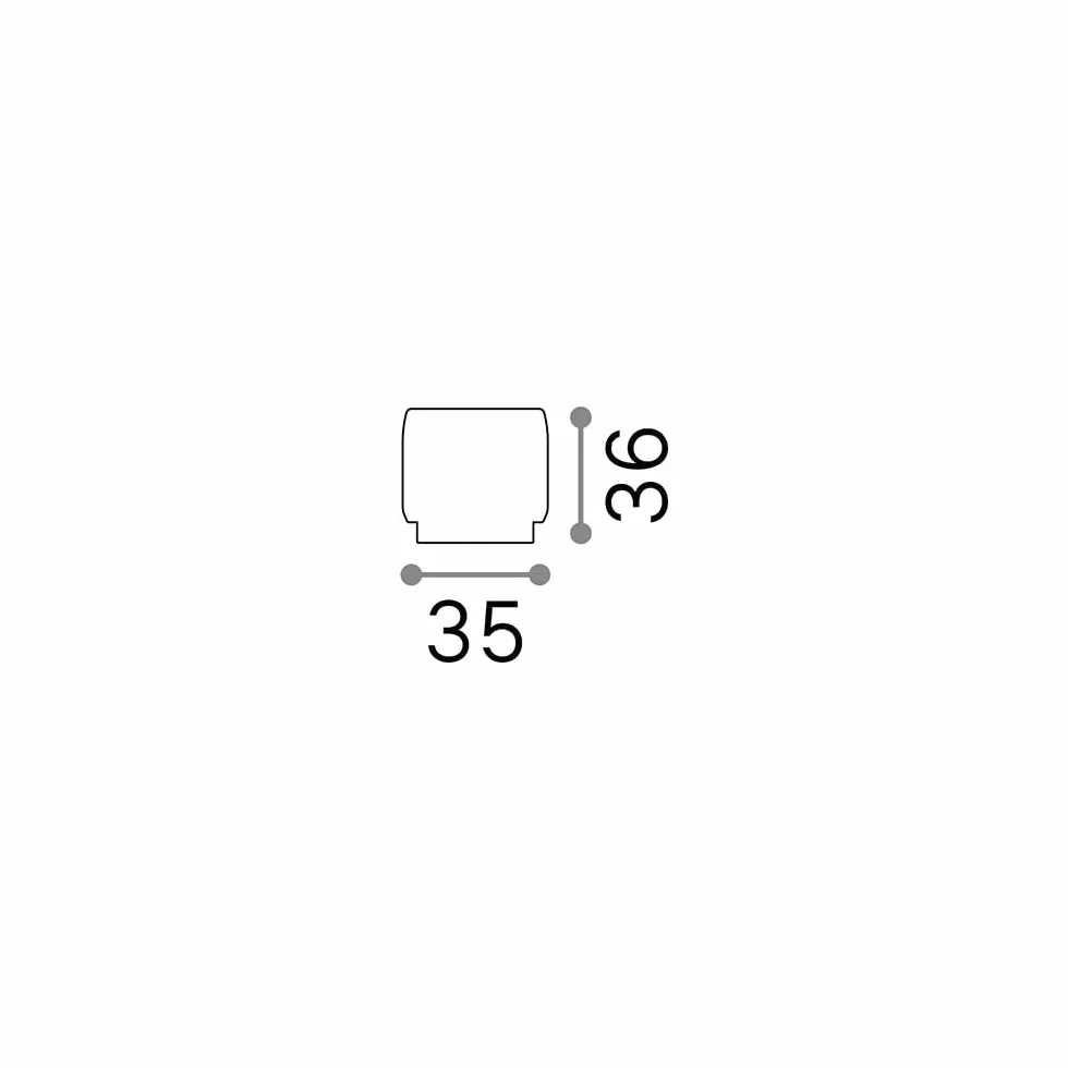 Ideal LUX Link End Cap Black 3,5 x 3,1 x 3,6 cm