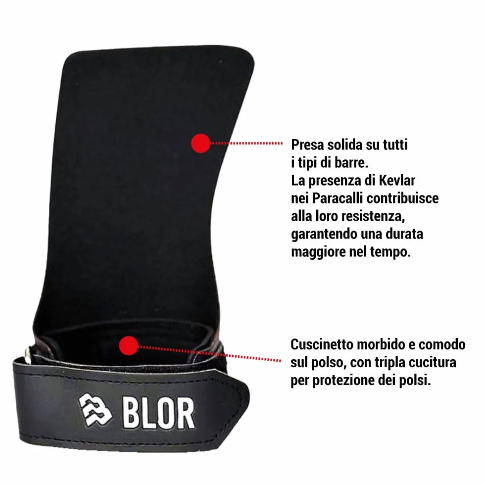 BLOR Paracalli Steel Hand Grip Per Trazioni Alla Sbarra E Sollevamento Pesi (L/XL)