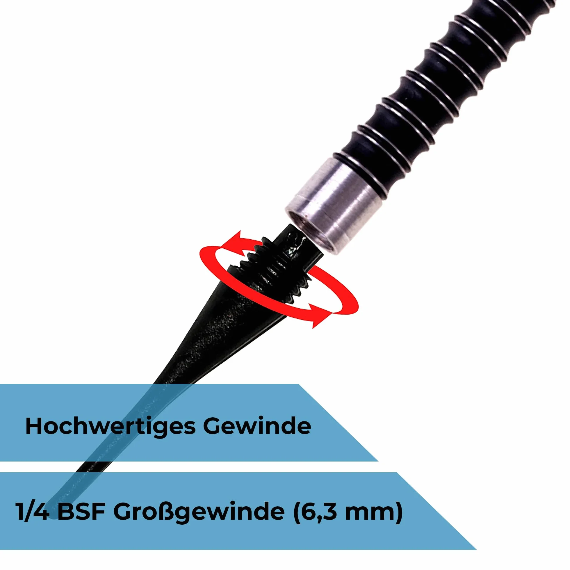 Karella Punte morbide Premium 1/4 BSF Filettatura Grande 1000 Pezzi Nero