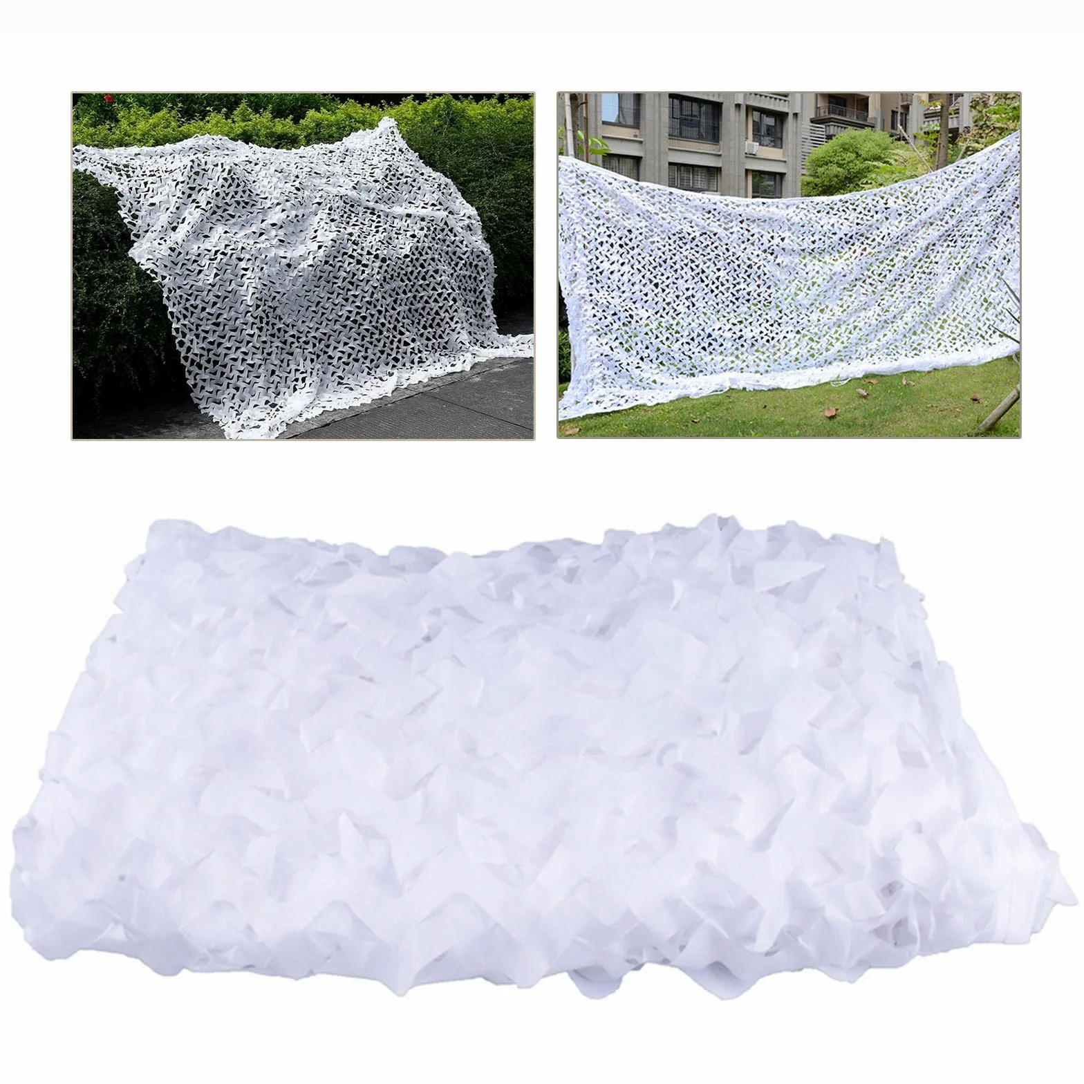 Rete Mimetica Bianca, da Giardino, da Spiaggia, Militare, Leggera e Resistente, utilizzata for Caccia, tiro, Decorazione di Sfondo, coperture for Auto(4x10m)