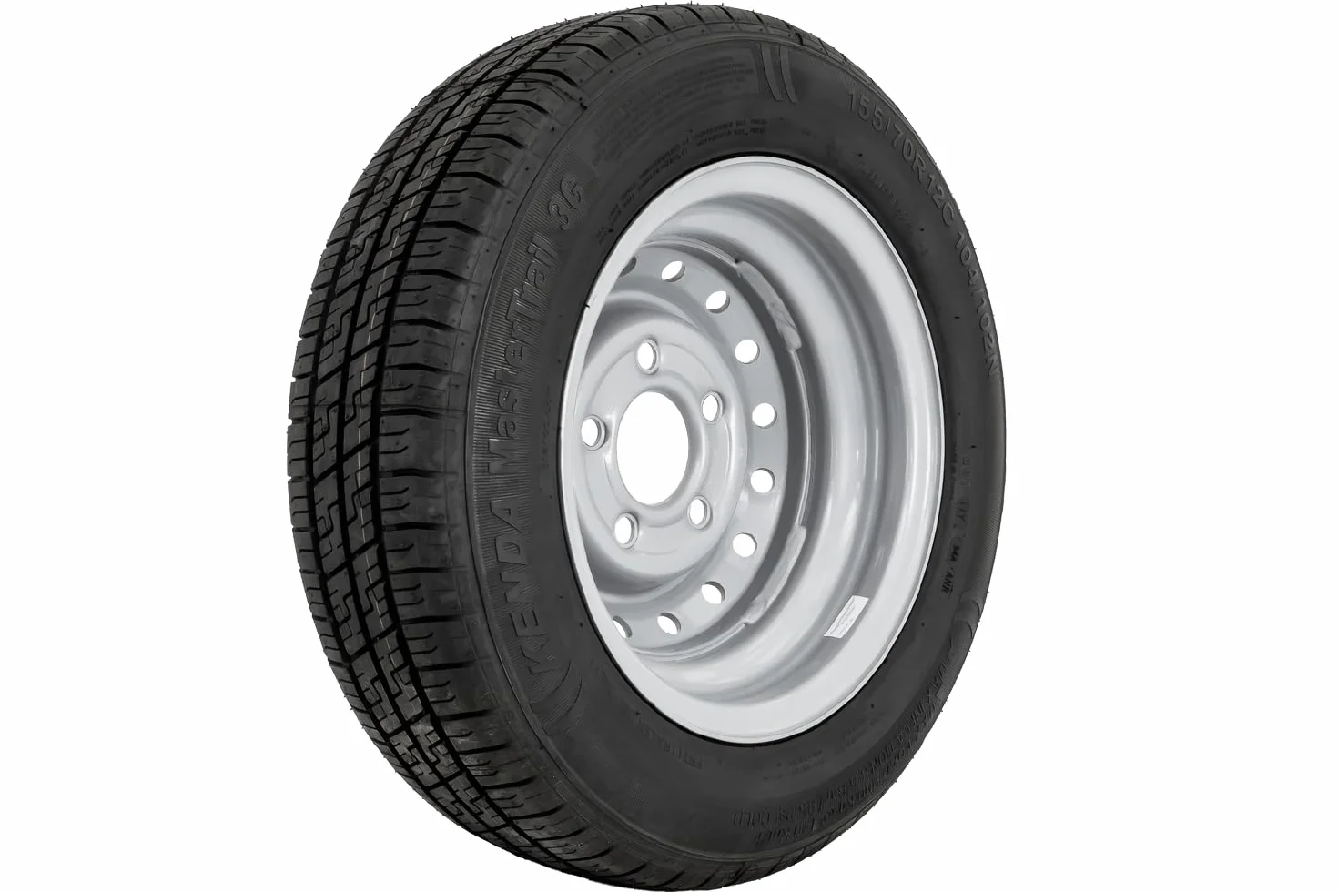Ruota rinforzata per rimorchio PNEUMATICO KENDA 155/70 R12C 104/102N KENDA RIM 4.5Jx12"H2 5x112 ET:20