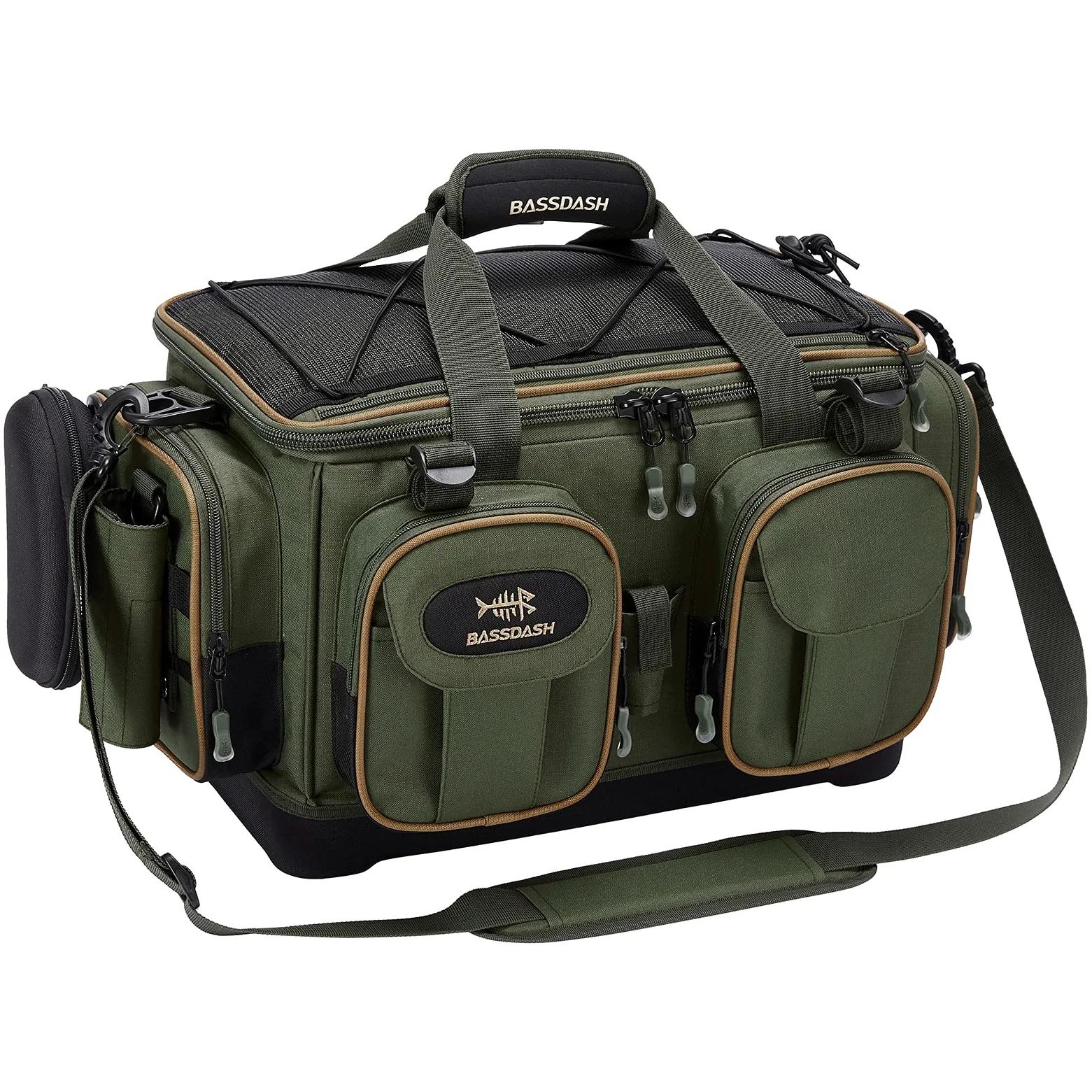 Bassdash Borsa per Attrezzatura da Pesca,Borsa da Pesca,Impermeabile，con Copertura Antipioggia Inferiore Rigida Modellata