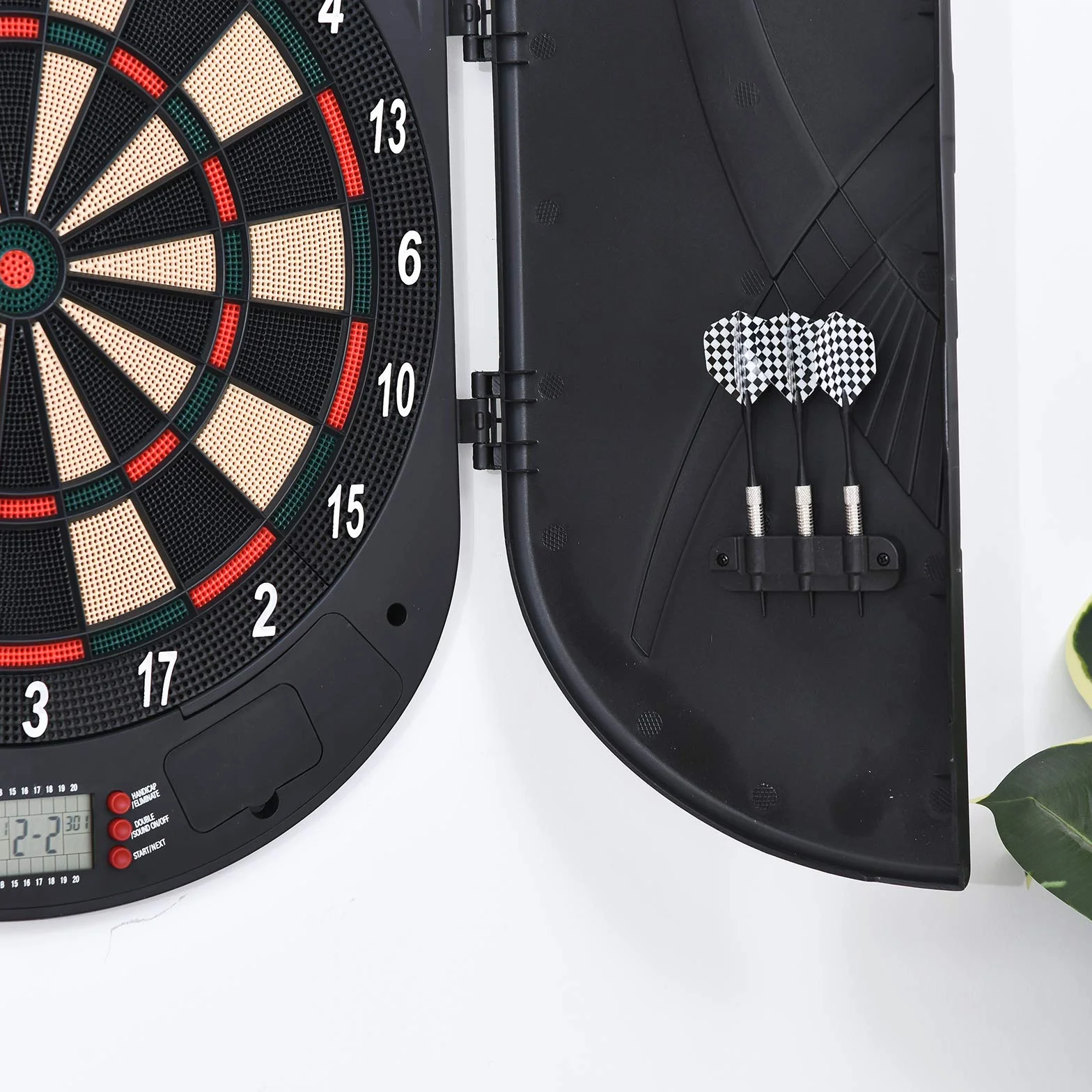 HOMCOM Bersaglio Freccette Elettronico 8 Giocatori 6 Freccette Schermo LCD 26 Modalità Gioco