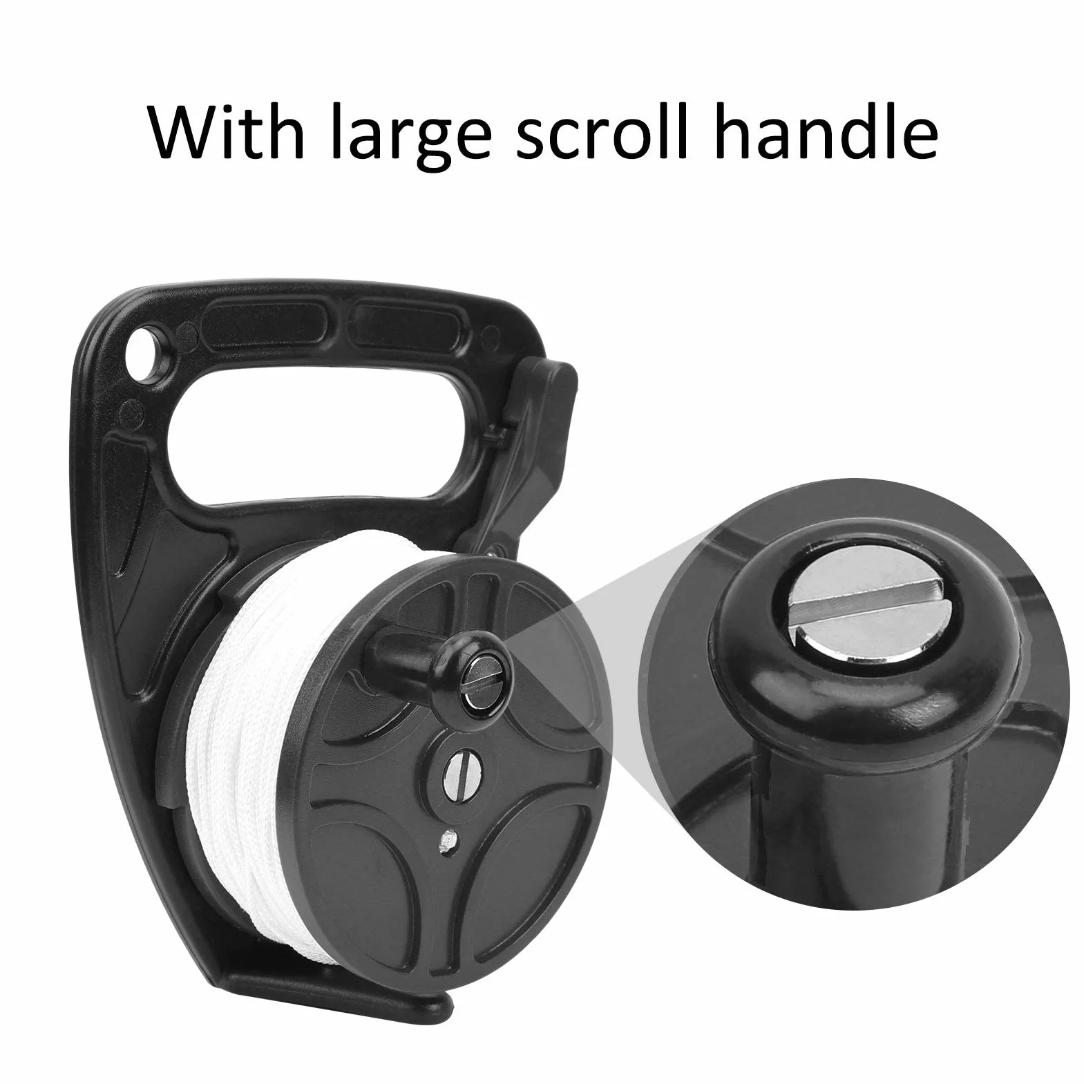 Alomejor Mulinello Subacqueo Portatile 88 Metri Bobina da Immersione Compatta per Kayak Ancoraggio