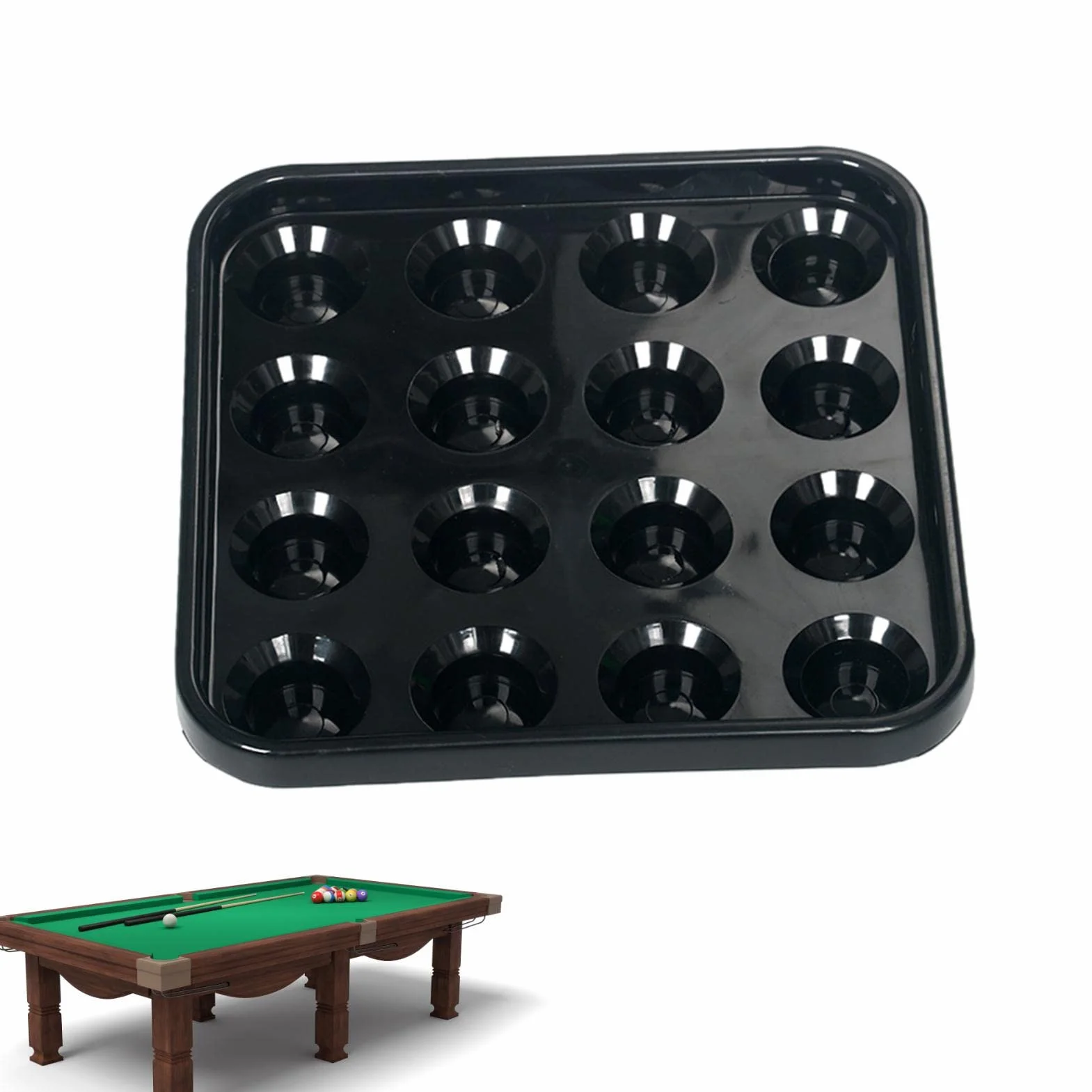 Espositore Porta Palle da Biliardo in ABS Resistente, Contenitore per 16 Palle