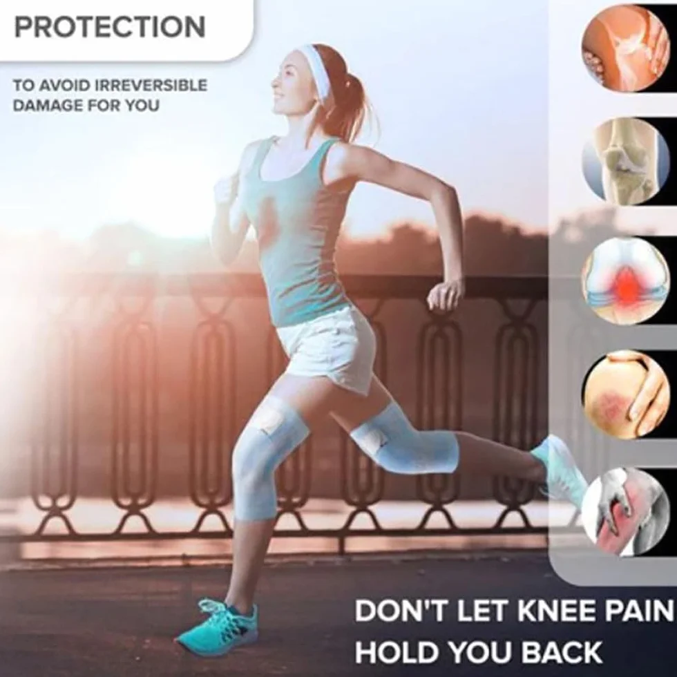 Knee Compression Sleeve with Strap for Men and Women (3XL, Blue)