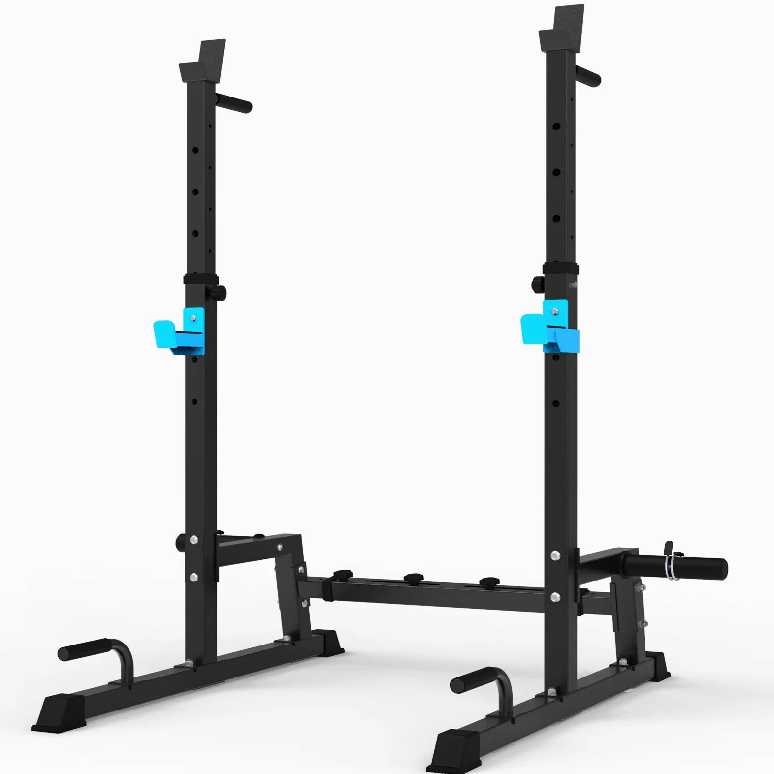 Jx Fitness Supporto multifunzione, rastrelliera per bilanciere, altezza regolabile, per casa, palestra, sollevamento pesi, panca per sollevamento pesi, stazione di spinta portatile