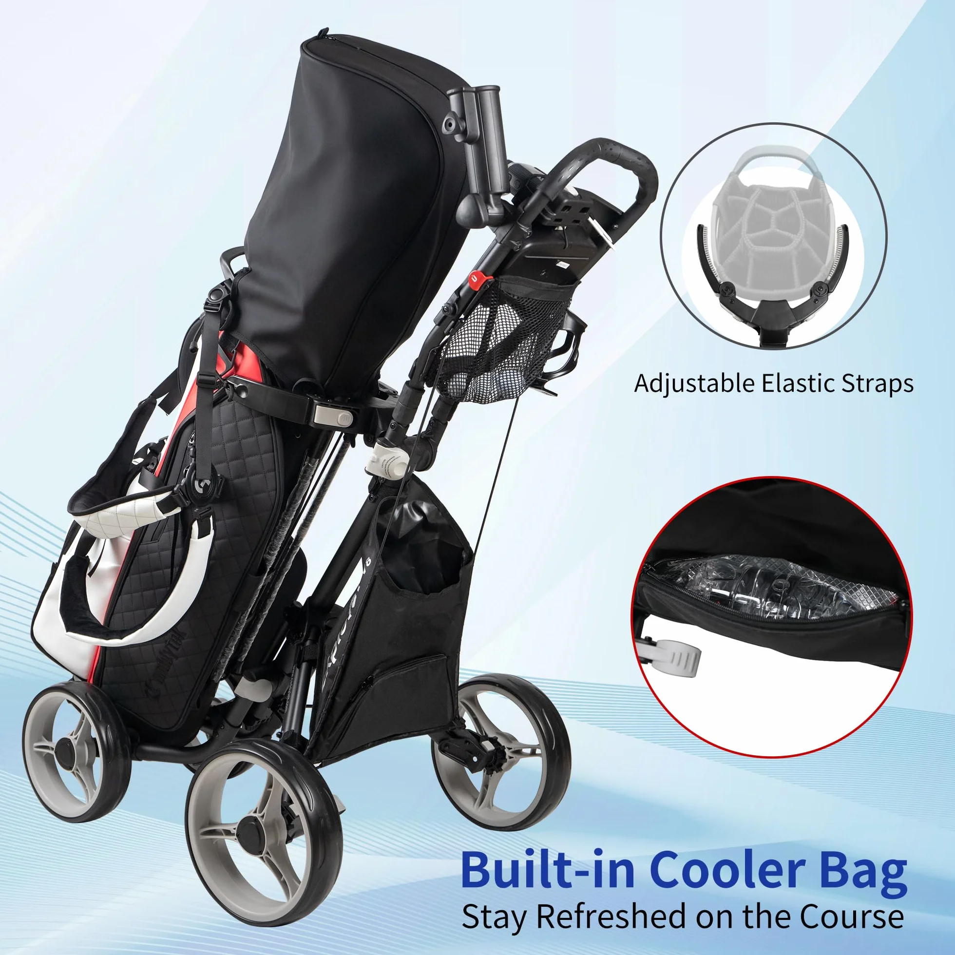 Caddytek Explorer V8 SuperLite 4 Wheel Golf Push Cart
