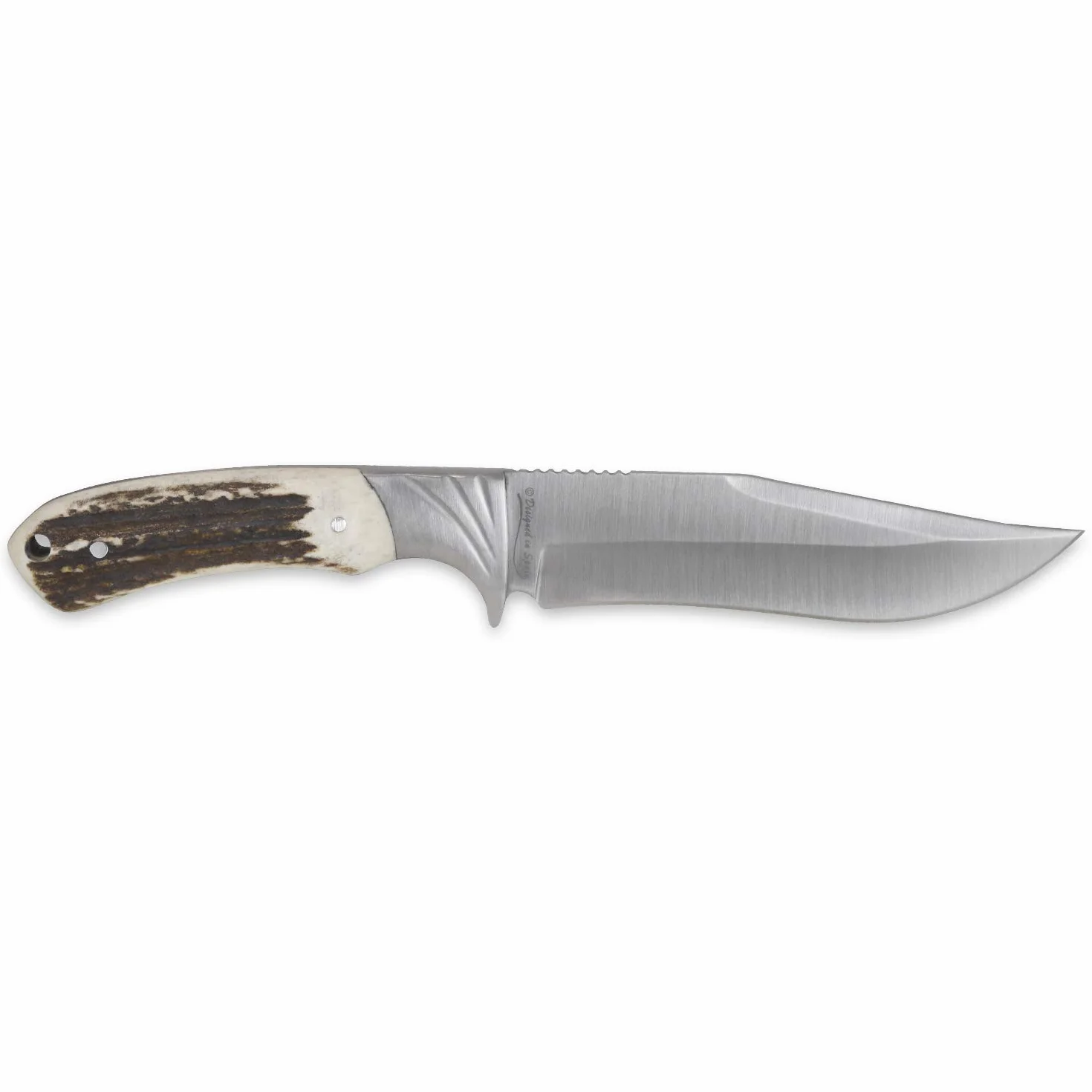 iFIELD EL29013 Multifunzionale escursionismo, caccia e sopravvivenza coltello per l'esterno, Deer Handle, lama in acciaio inox 3Cr13, di alta qualità fodero colore marrone