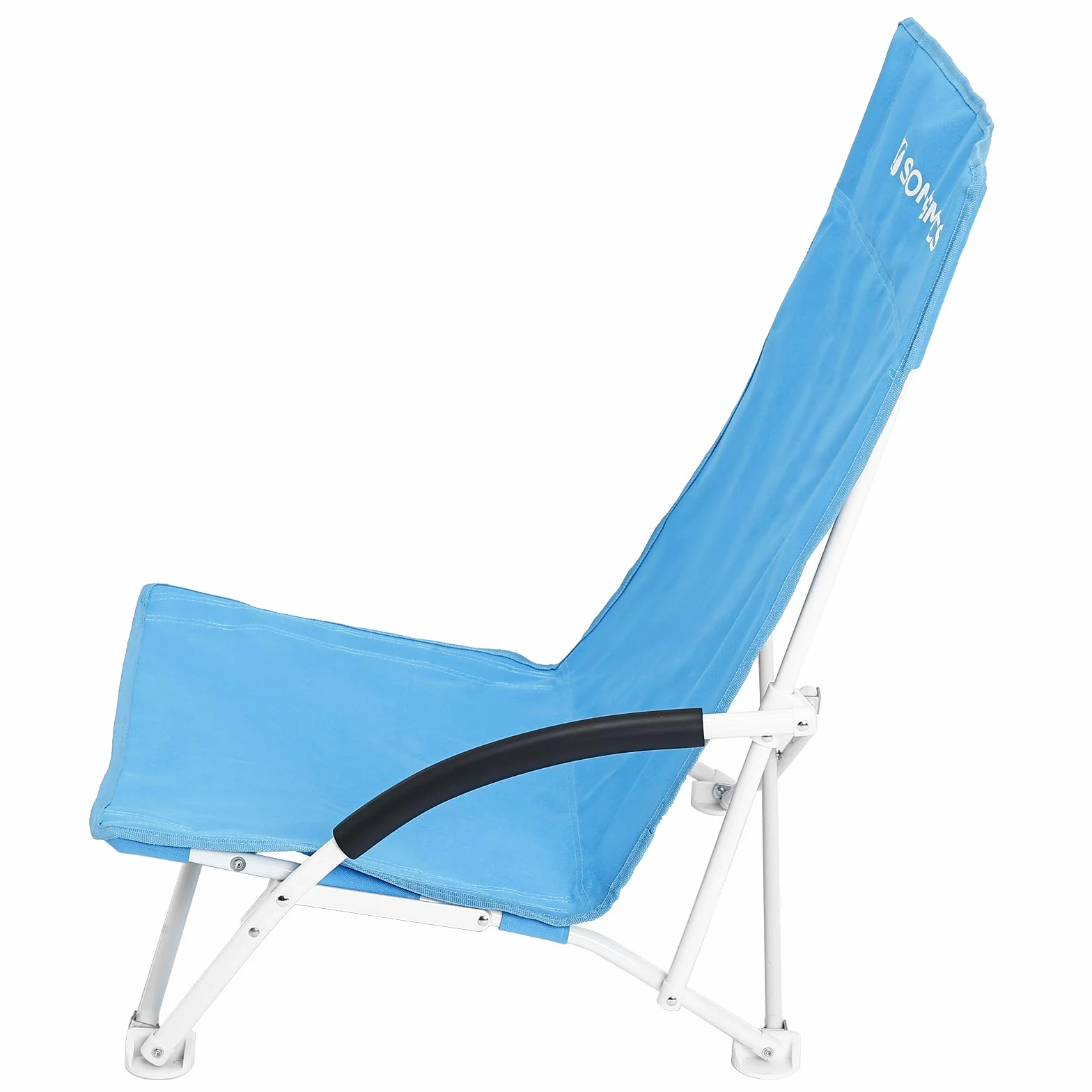 SONGMICS Sedia Spiaggina Pieghevole Portatile Sdraio da Campeggio Spiaggia con Borsa