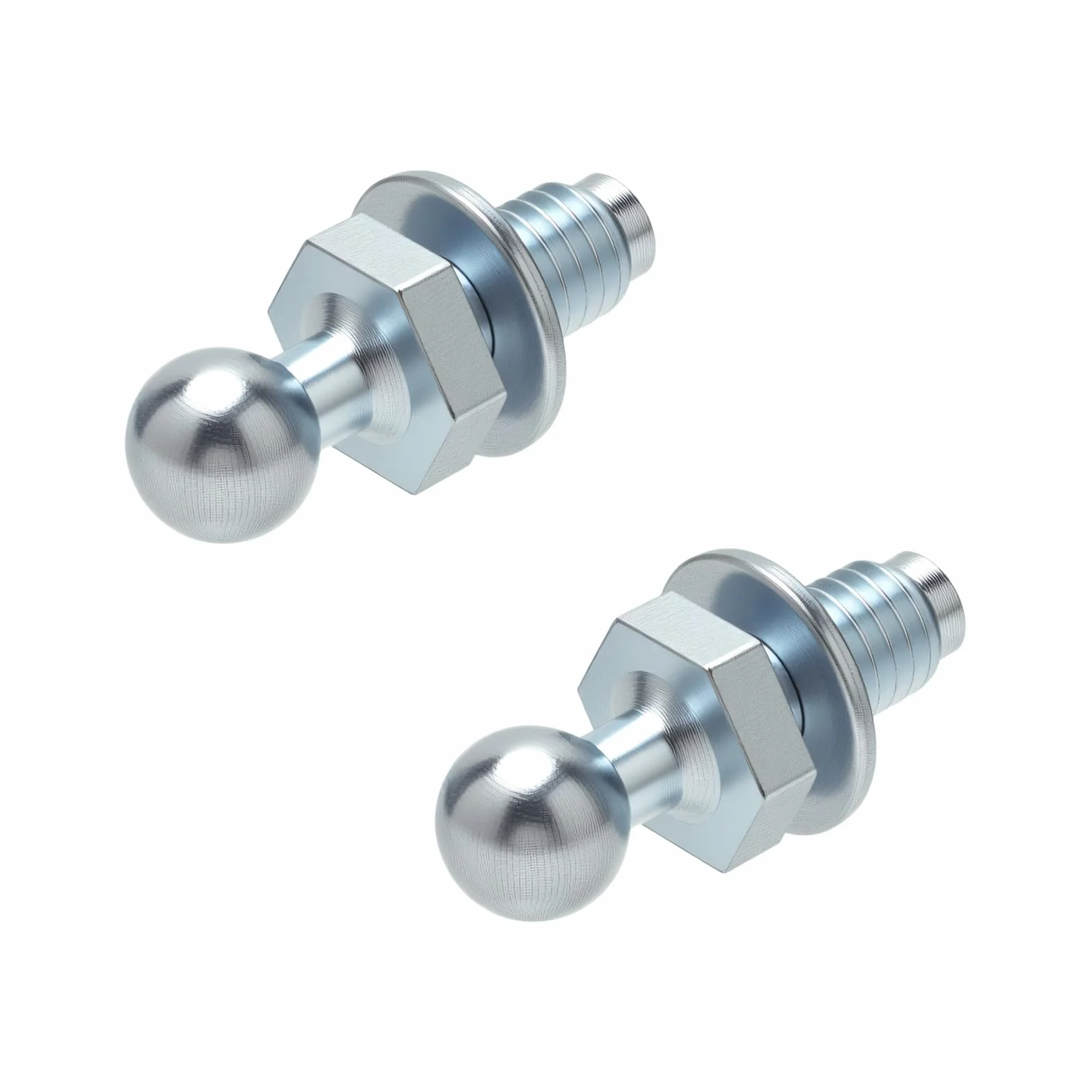 M8 Perno sferico 2 pezzi, testa sferica da 10 mm per molle a gas, perno sferico con filettatura M8 per portelloni posteriori e cofani nell'industria automobilistica e navale