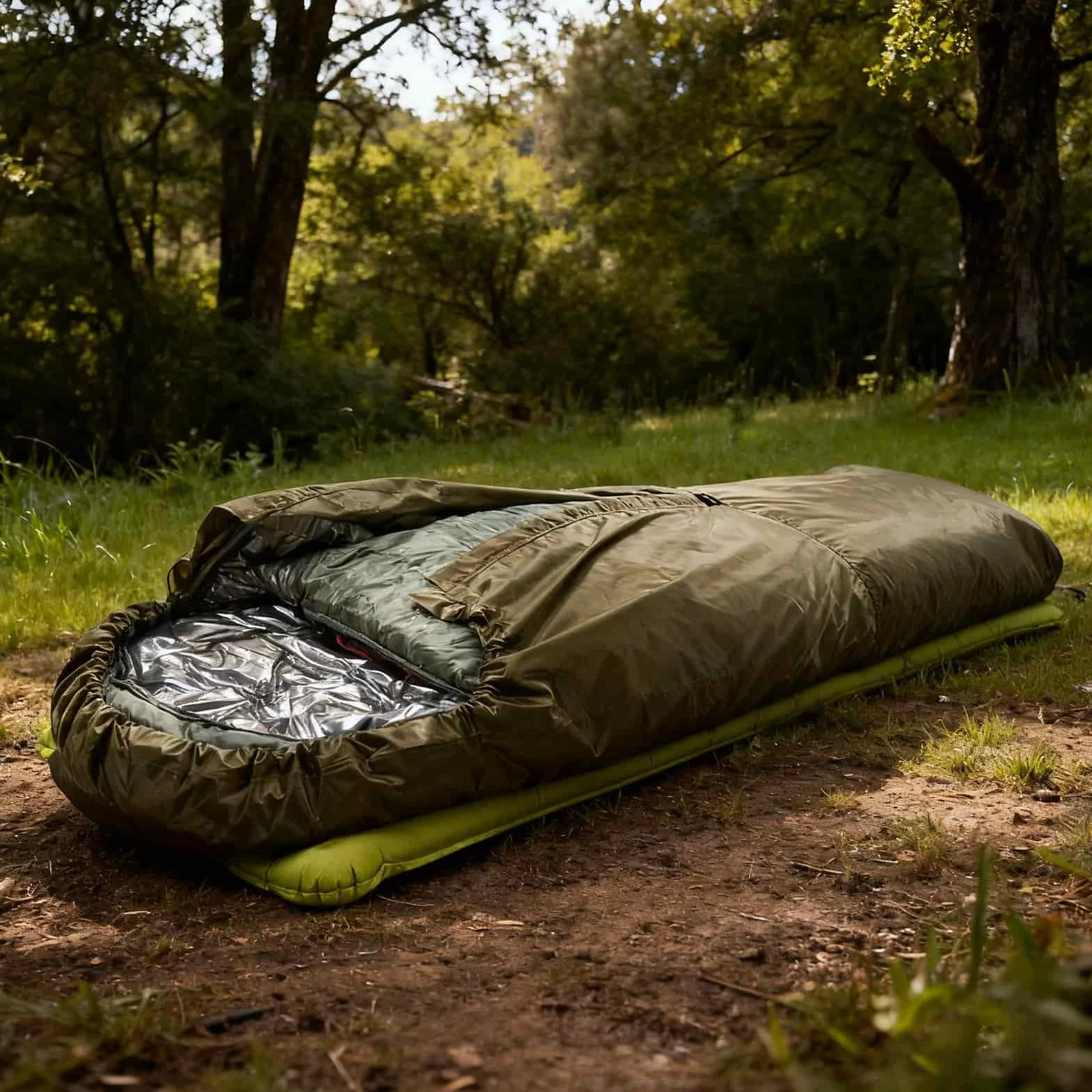 Copertura termica per sacco a pelo 220x80 cm impermeabile campeggio