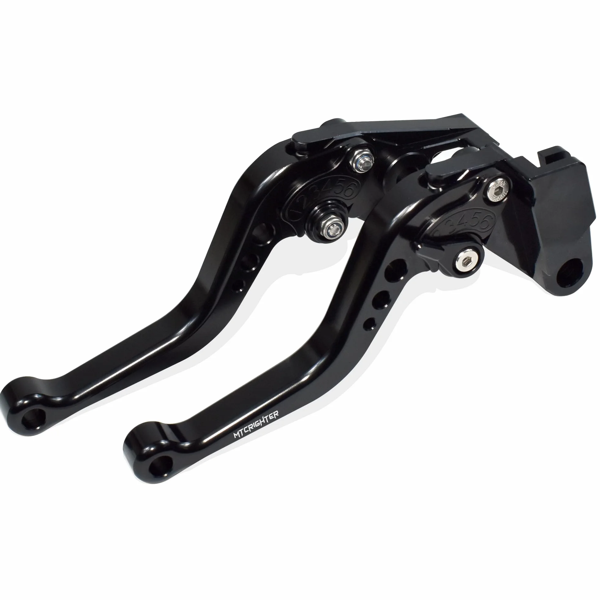 Leva freno corta Leva frizione compatibile con YAMAHA Fazer FZ-1 FZ-8 FZ-6 FZ-6R FZS600, Realizzato in lega di alluminio CNC (Black)