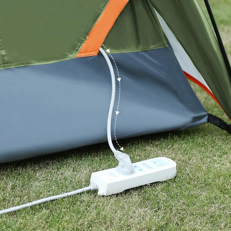 Tenda Campeggio 2-4 Persone Automatica Doppia Porta Anti UV Impermeabile 2 in 1 Interna Esterna